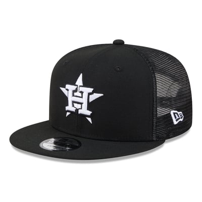 Houston Astros New Era 9FIFTY Snapback Trucker Hat - Black