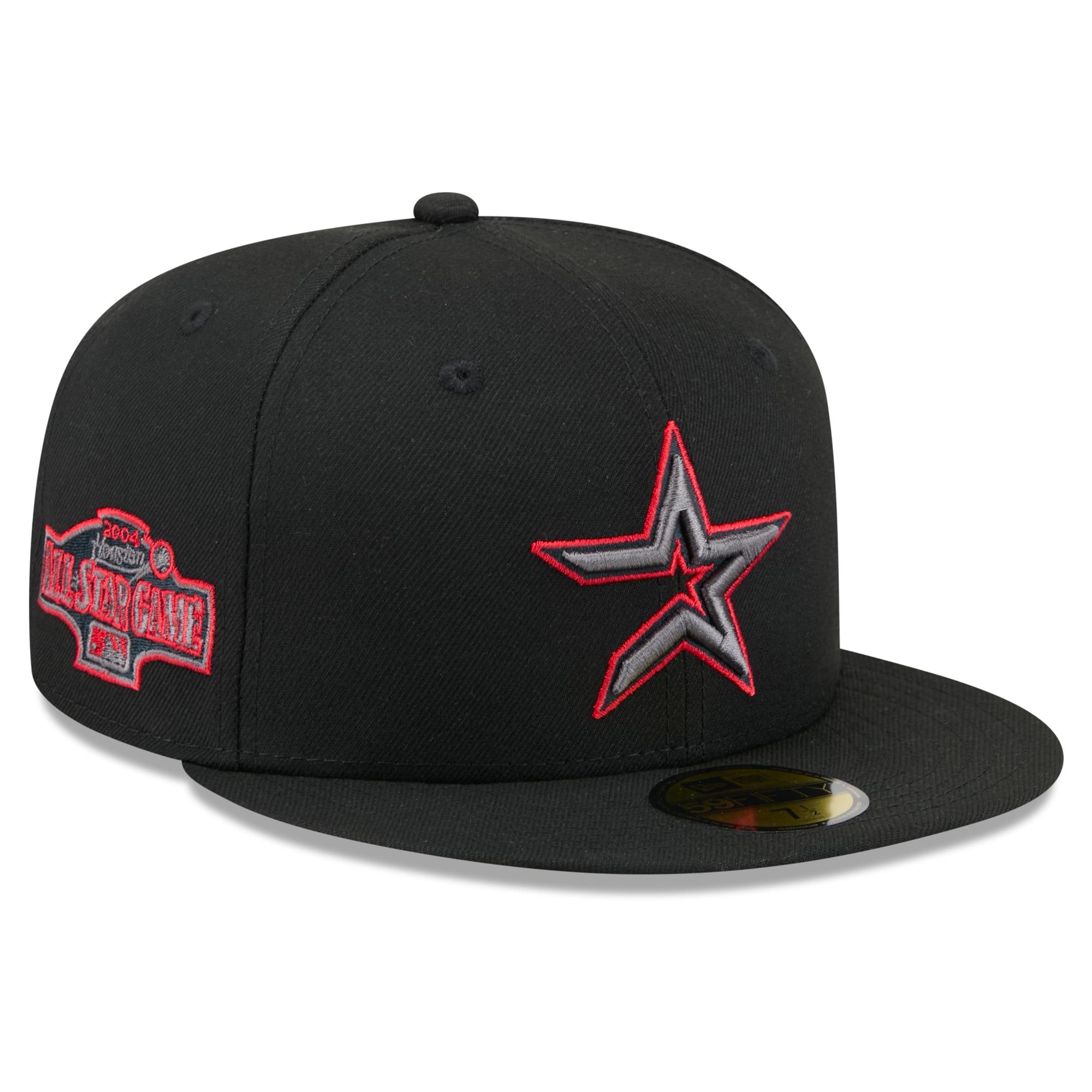 Casquette ajustée New Era 59FIFTY pour homme, noire, Houston Astros, coloris pop