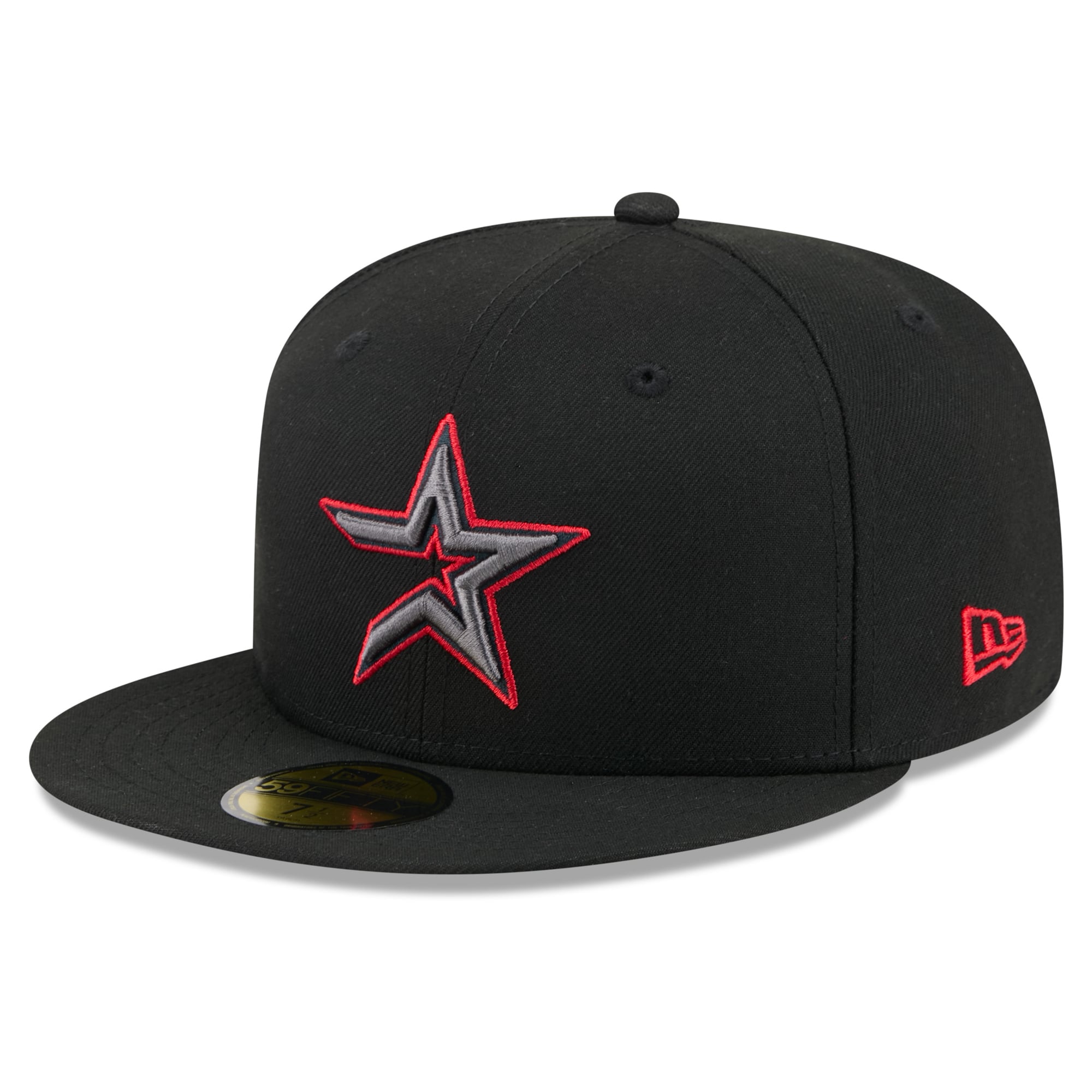 Casquette ajustée New Era 59FIFTY pour homme, noire, Houston Astros, coloris pop