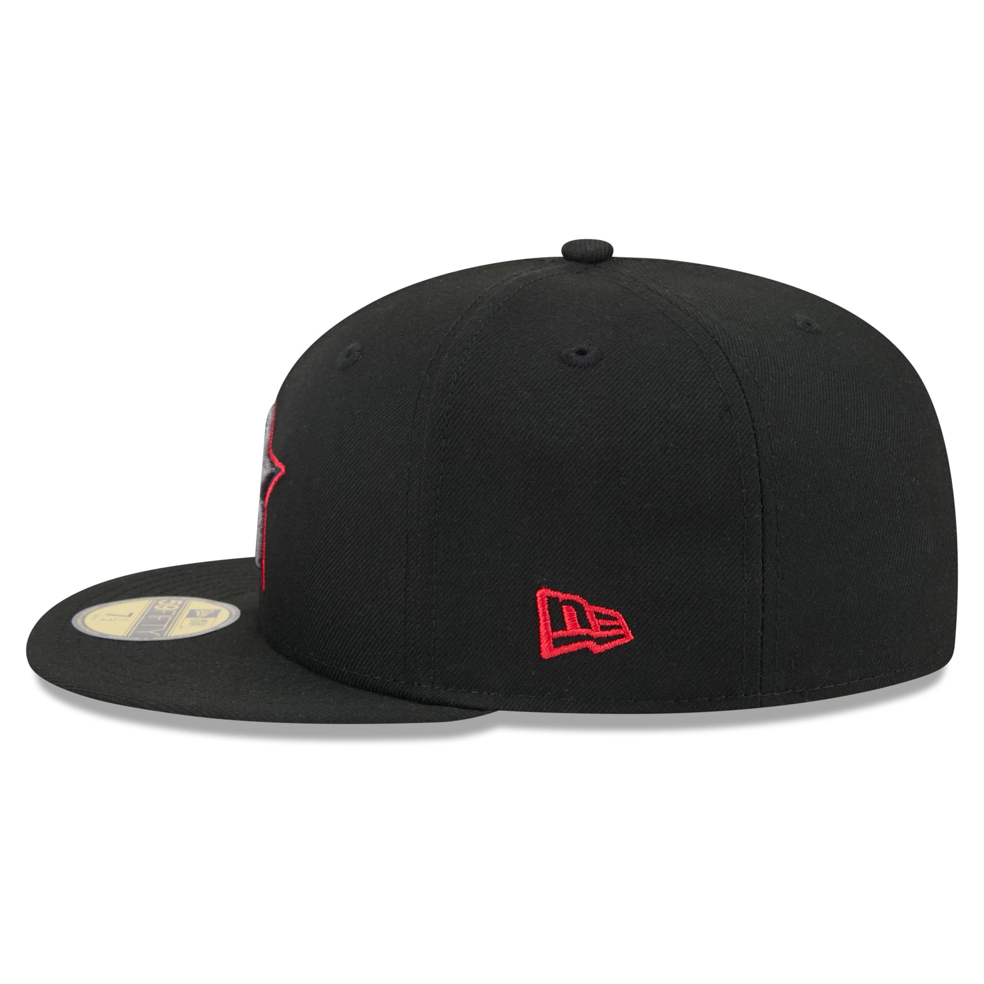 Casquette ajustée New Era 59FIFTY pour homme, noire, Houston Astros, coloris pop