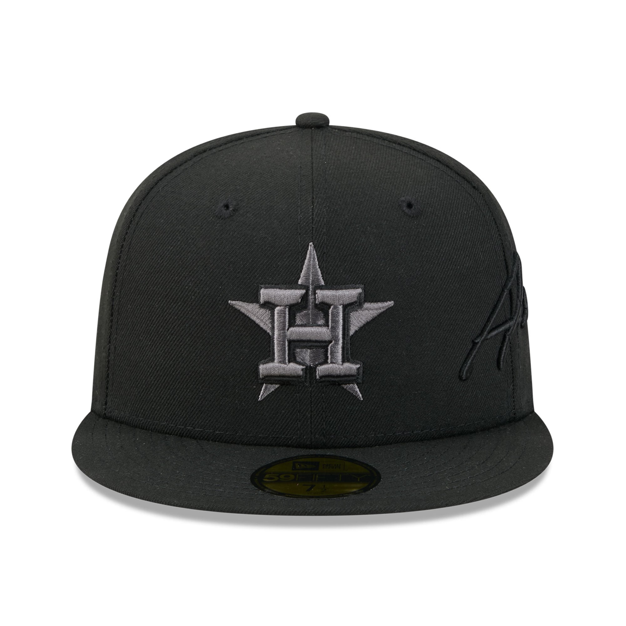 Men's New Era Black Houston Astros Side Script 59FIFTY Fitted Hat