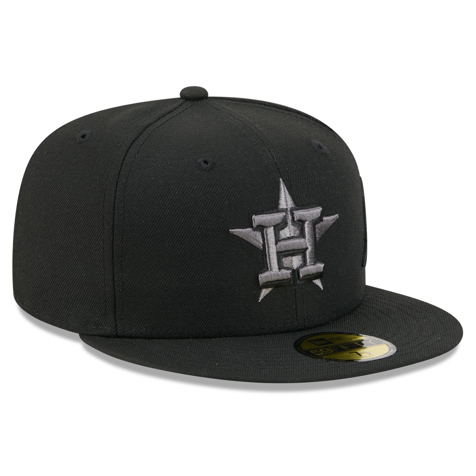 Men's New Era Black Houston Astros Side Script 59FIFTY Fitted Hat
