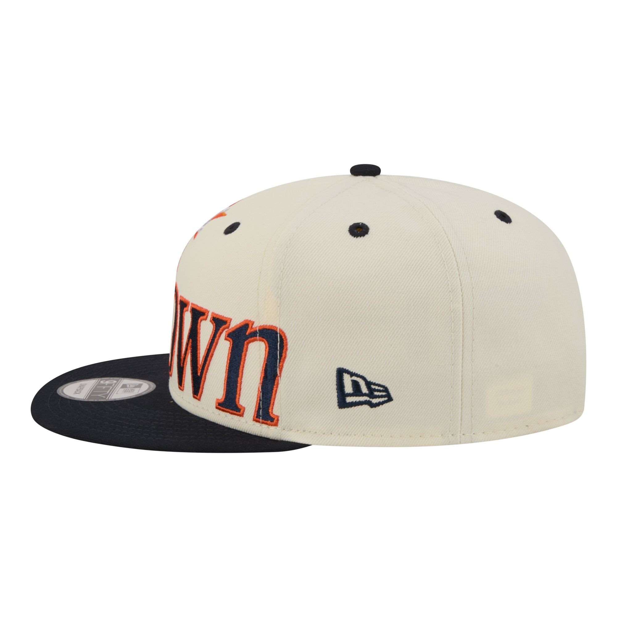 Men's New Era Cream Houston Astros Oversized Slogan 9FIFTY Snapback Hat
