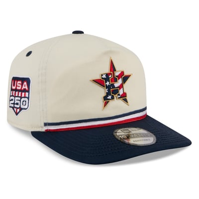 Houston Astros New Era Male Adult USA 250 Fourth of July 19TWENTY Adjustable Hat - Cream/Navy