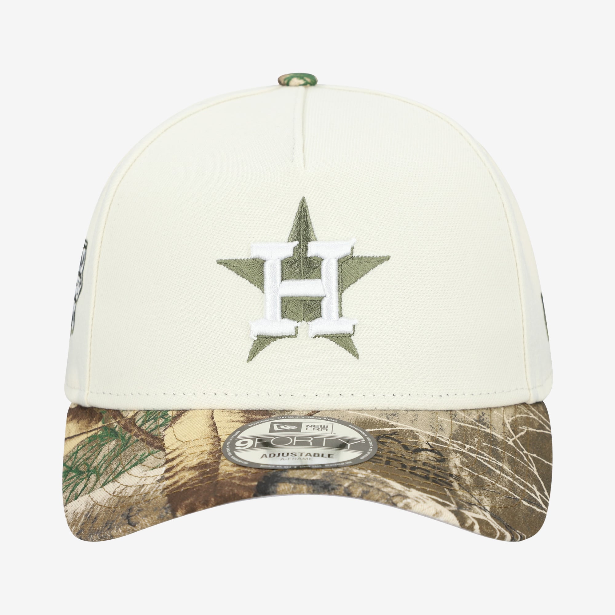 Men's New Era Cream/Realtree Camo Houston Astros 9FORTY A-Frame Adjustable Hat