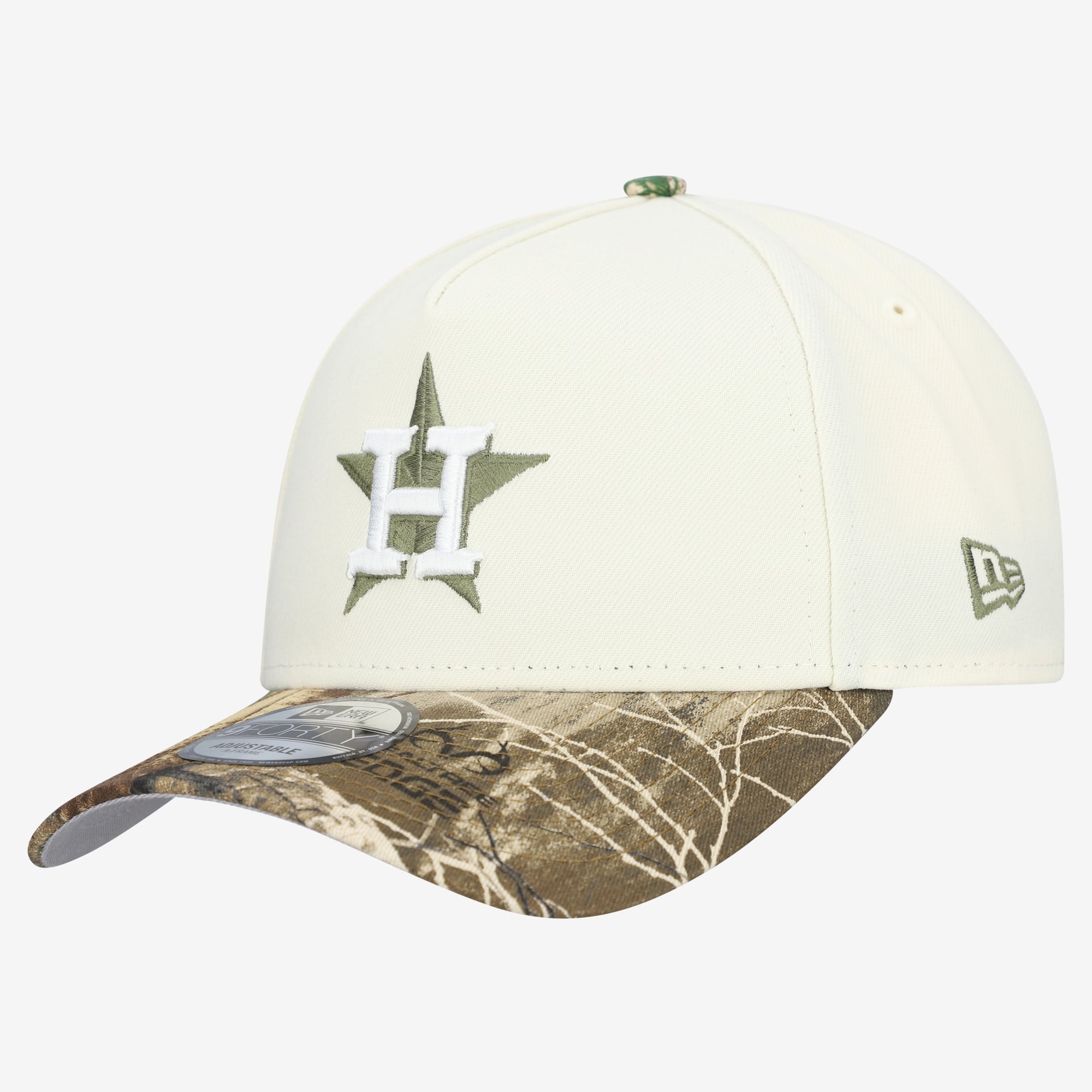 Men's New Era Cream/Realtree Camo Houston Astros 9FORTY A-Frame Adjustable Hat