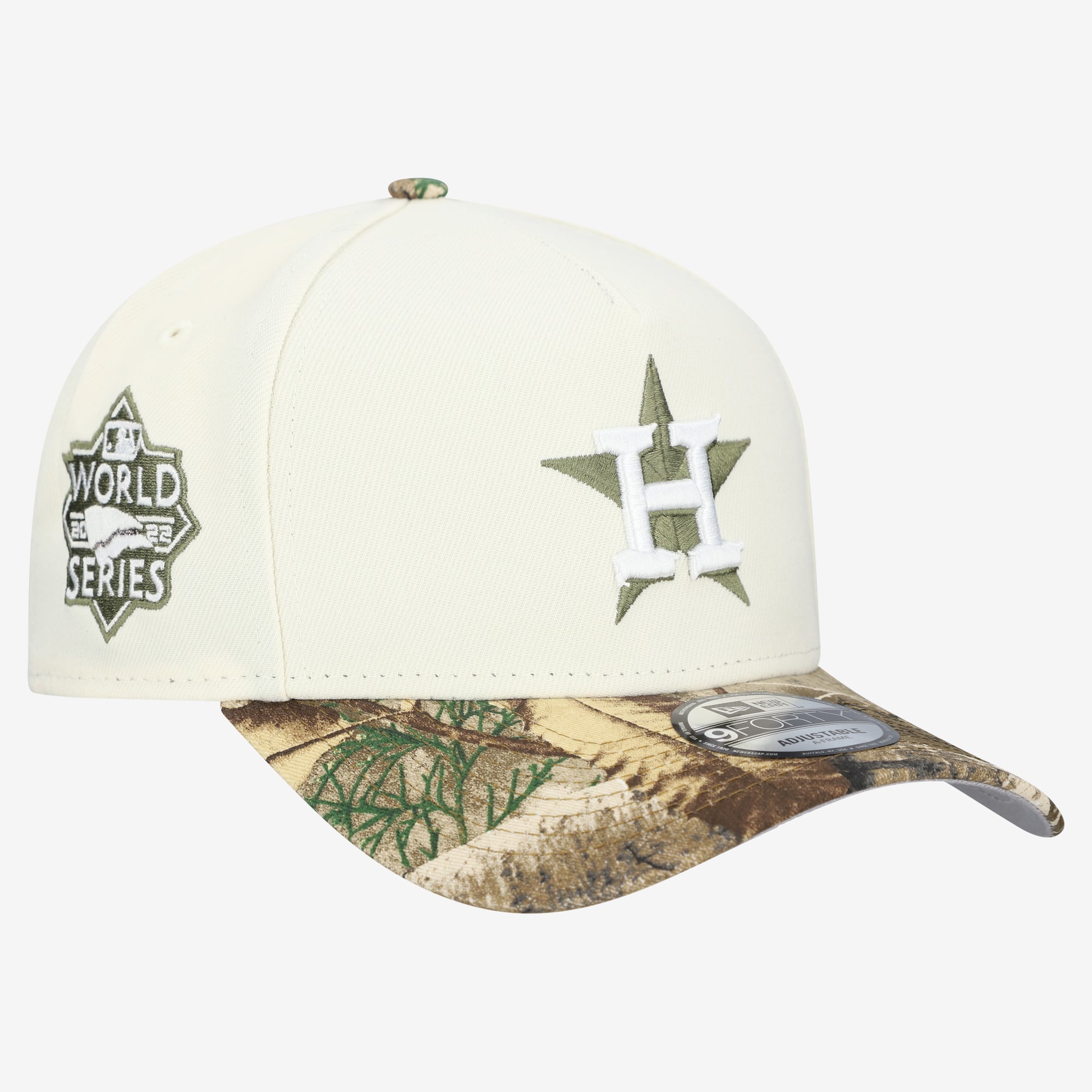 Men's New Era Cream/Realtree Camo Houston Astros 9FORTY A-Frame Adjustable Hat