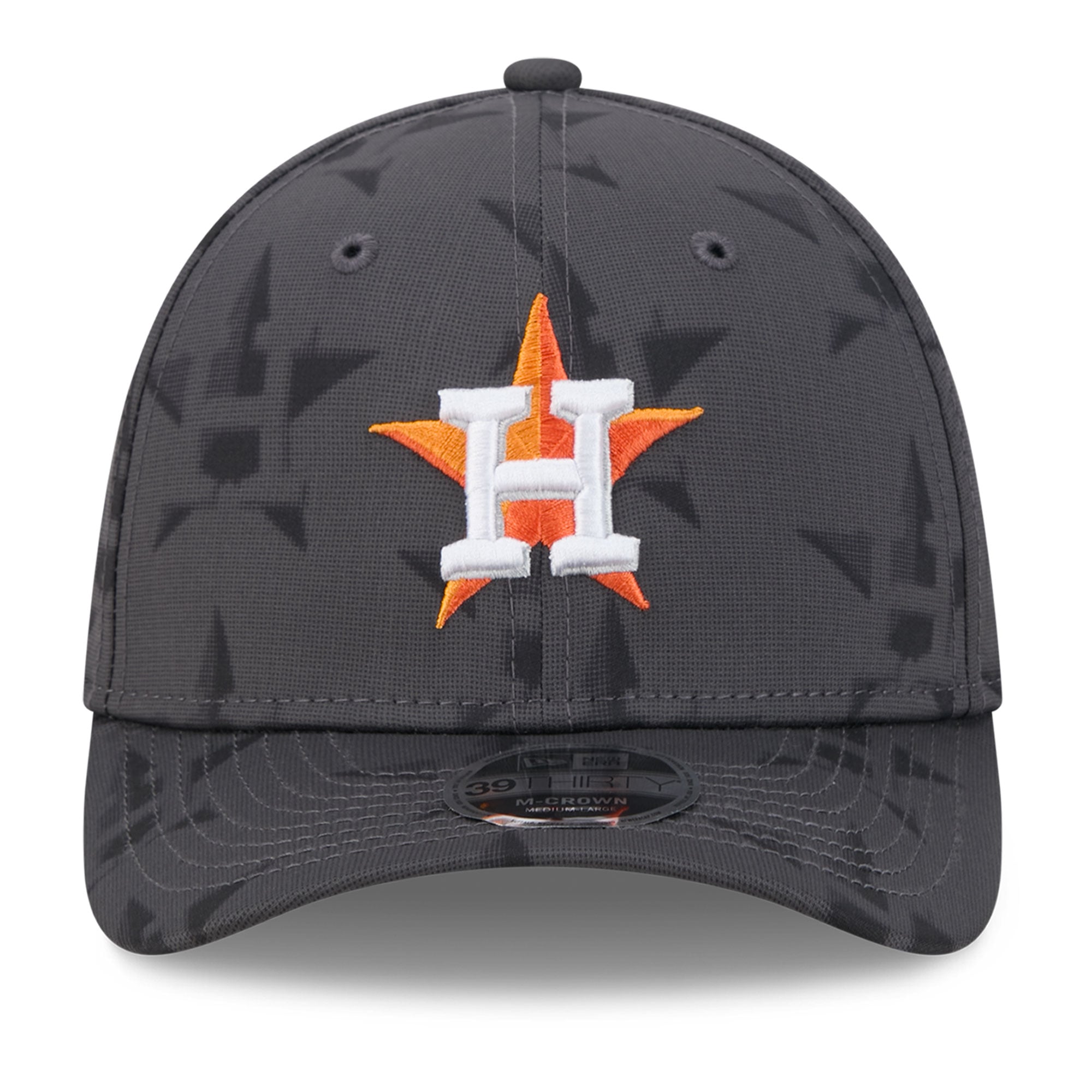 Men's New Era  Gray Houston Astros Halftone 39THIRTY Flex Hat