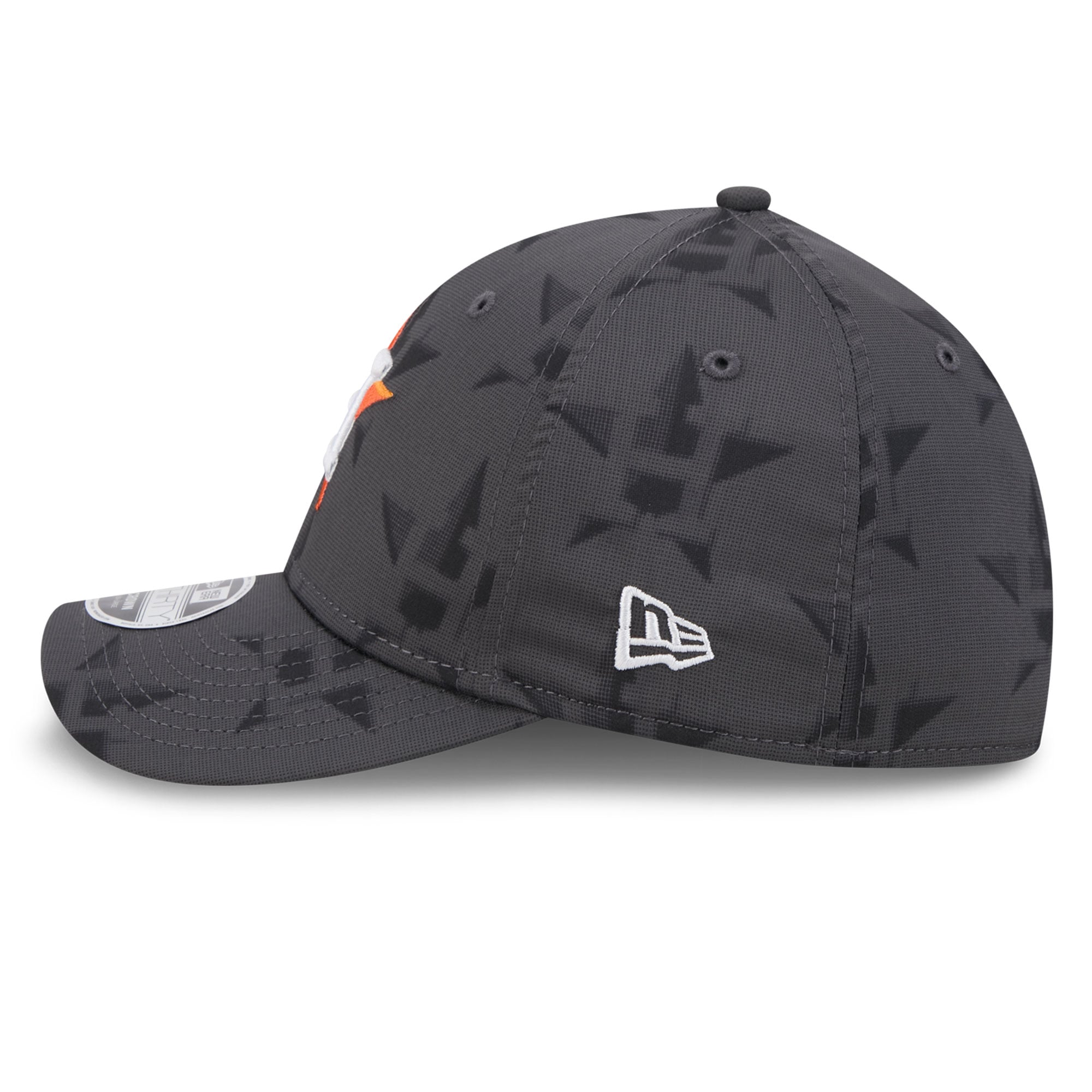 Men's New Era  Gray Houston Astros Halftone 39THIRTY Flex Hat