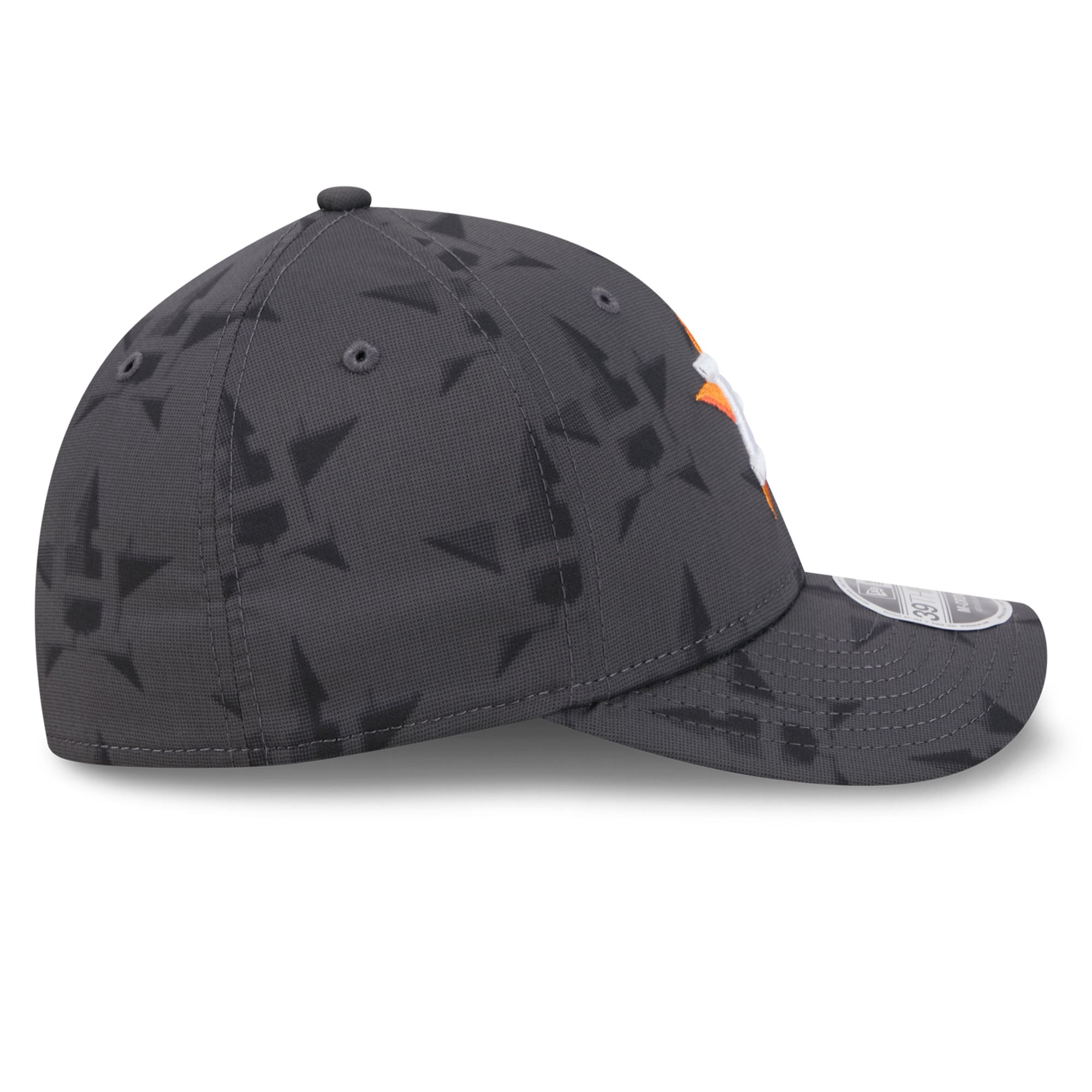 Men's New Era  Gray Houston Astros Halftone 39THIRTY Flex Hat