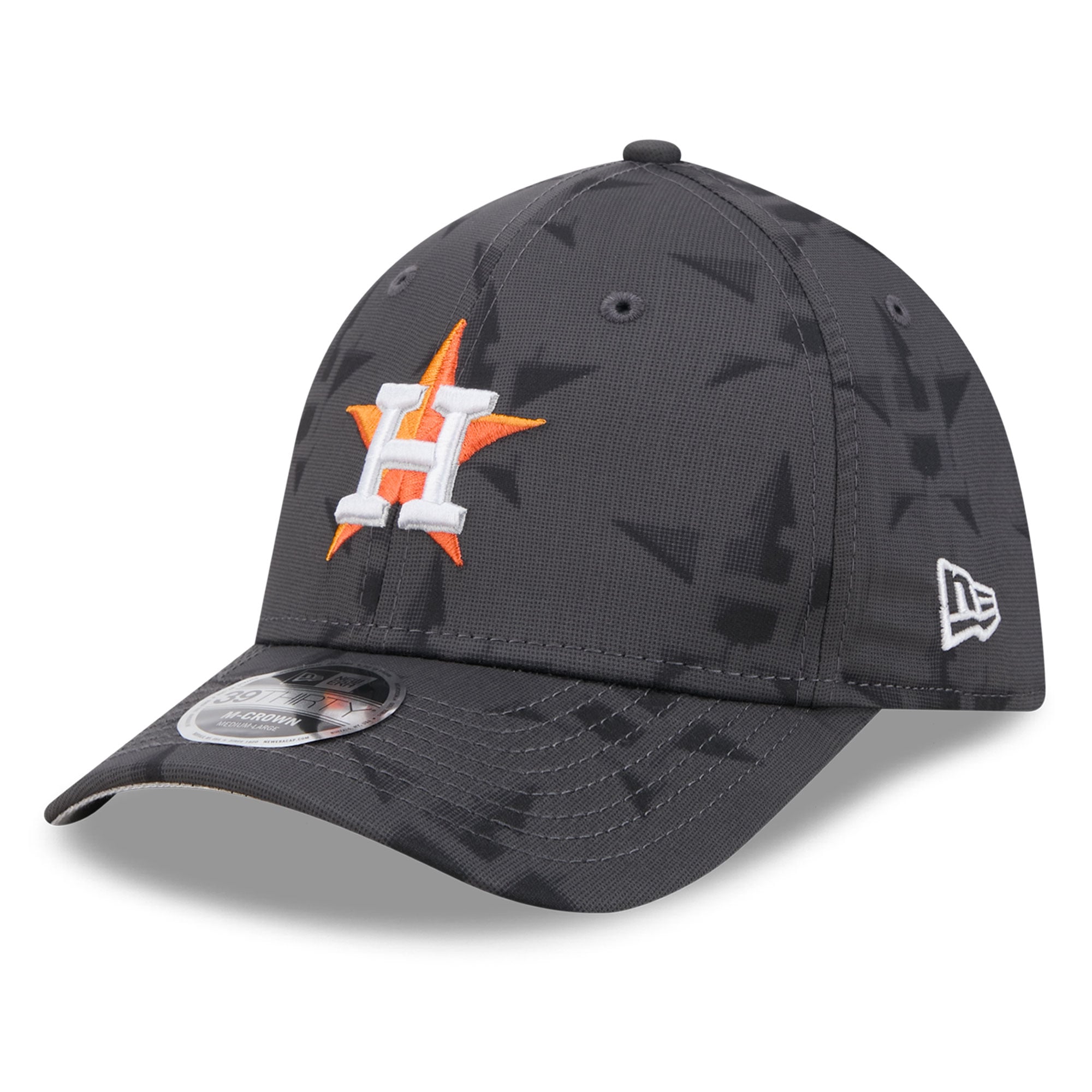 Men's New Era Gray Houston Astros Halftone 39THIRTY Flex Hat