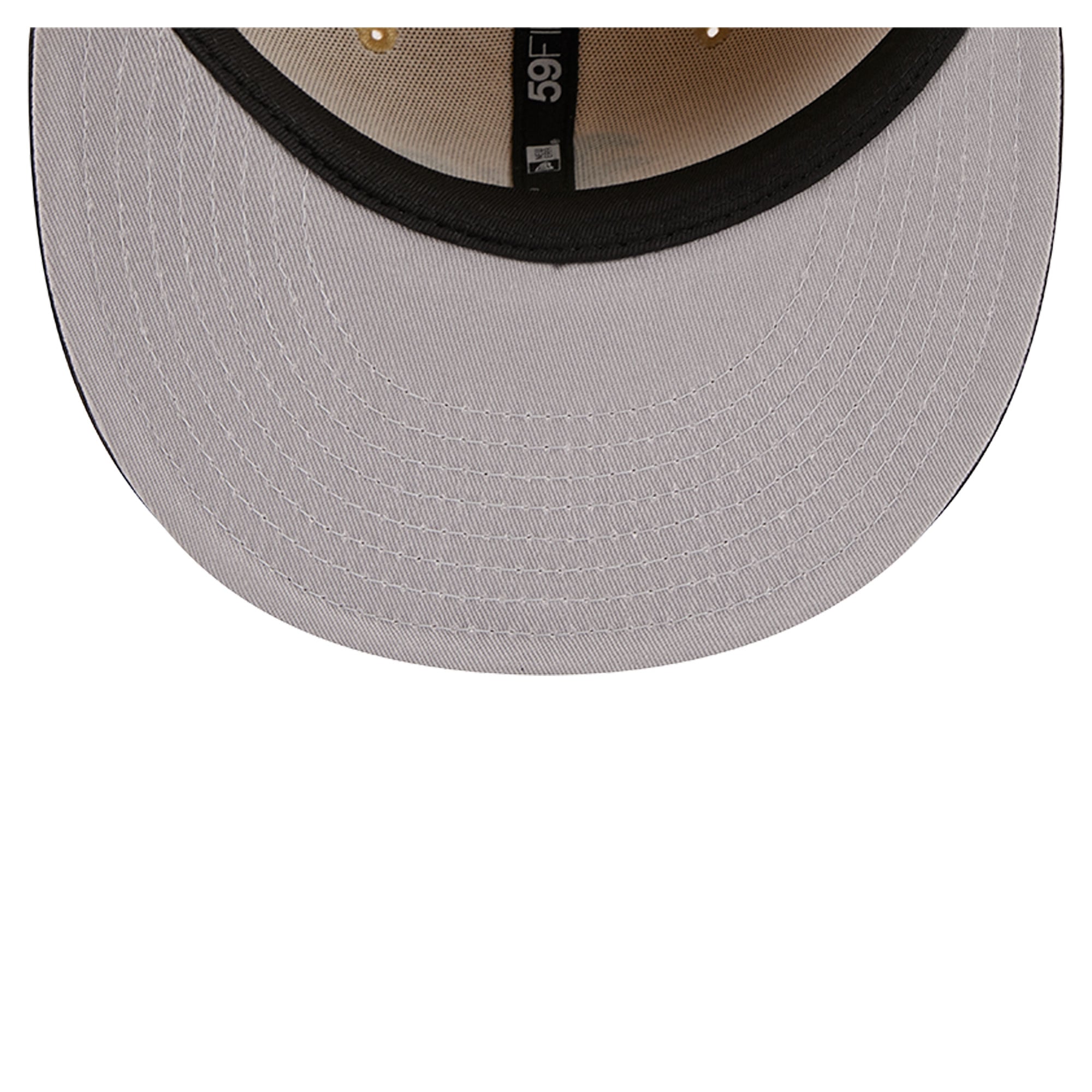 Men's New Era Light Beige Houston Astros Two-Tone Embroidered Visor 59FIFTY Fitted Hat