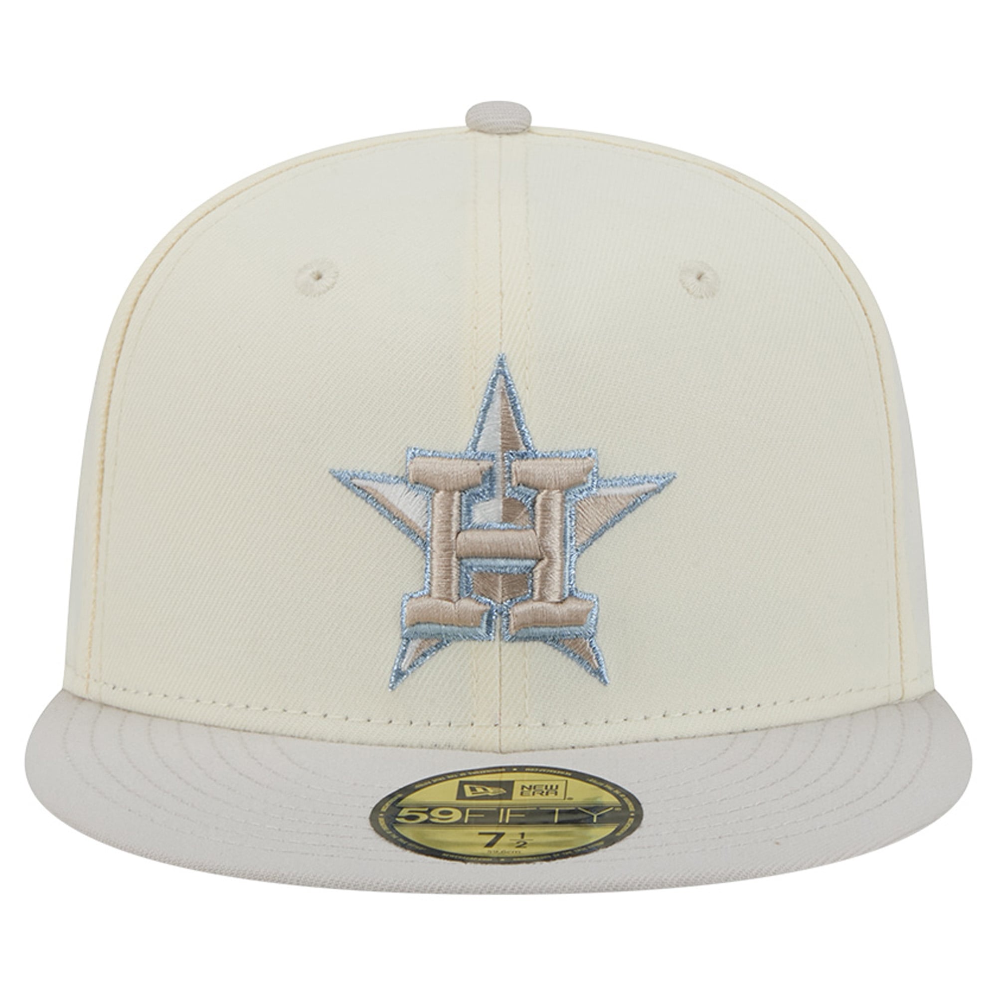 Men's New Era Natural Houston Astros Crisp Equinox World Series 59FIFTY Fitted Hat