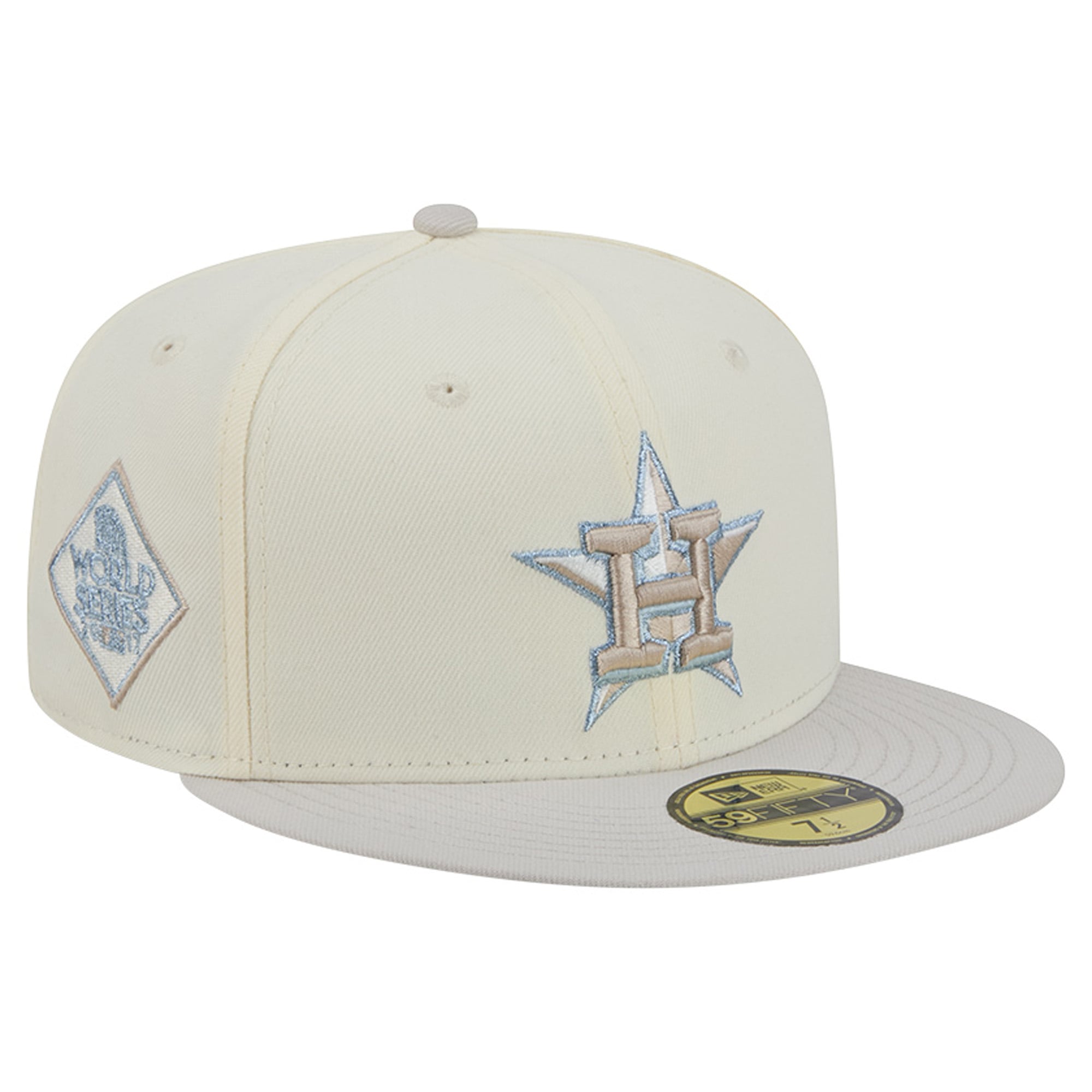 Men's New Era Natural Houston Astros Crisp Equinox World Series 59FIFTY Fitted Hat