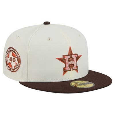 Houston Astros New Era Pumpkin Spice 59FIFTY Fitted Hat - Natural/Brown