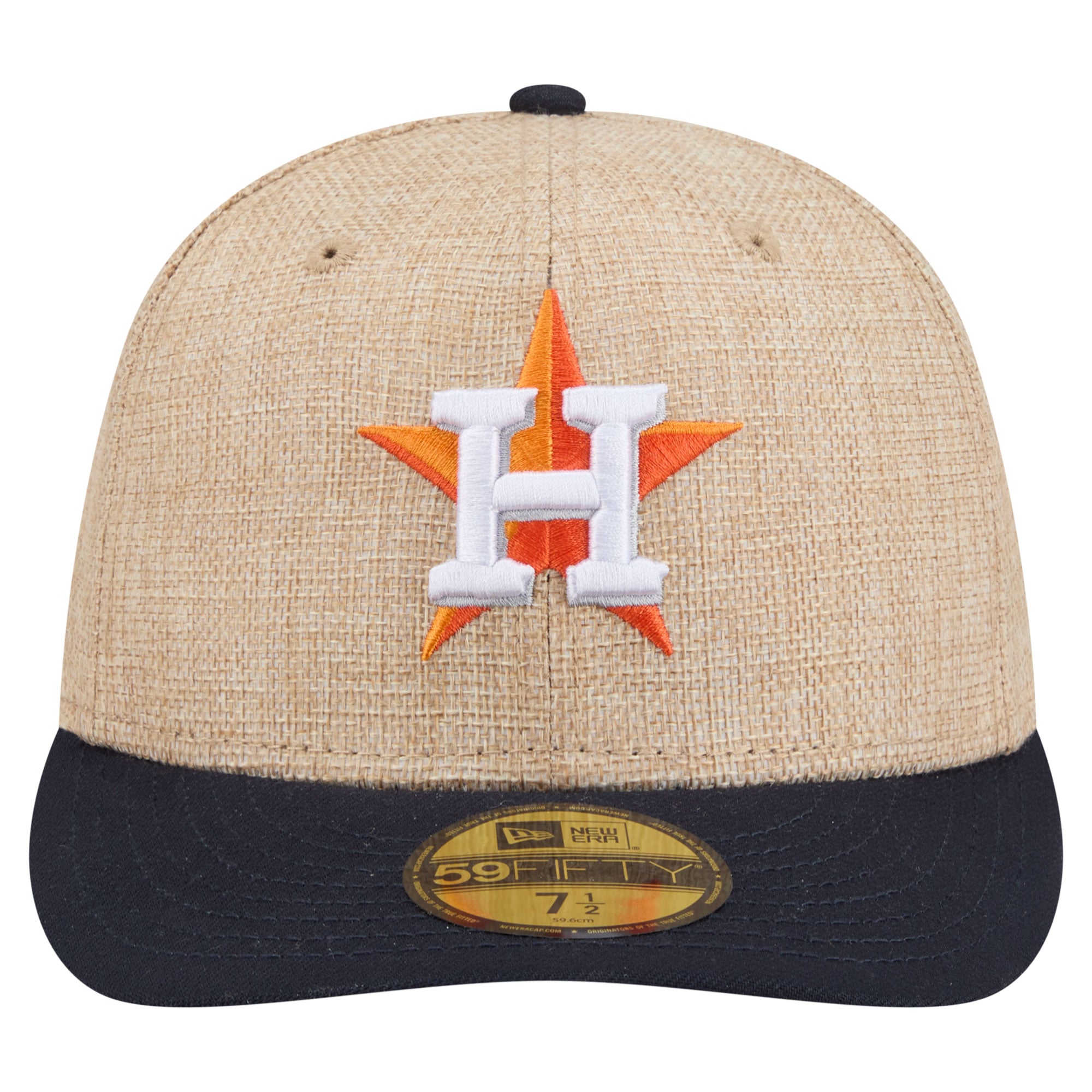 Casquette ajustée New Era 59FIFTY pour homme, coloris naturel/marine