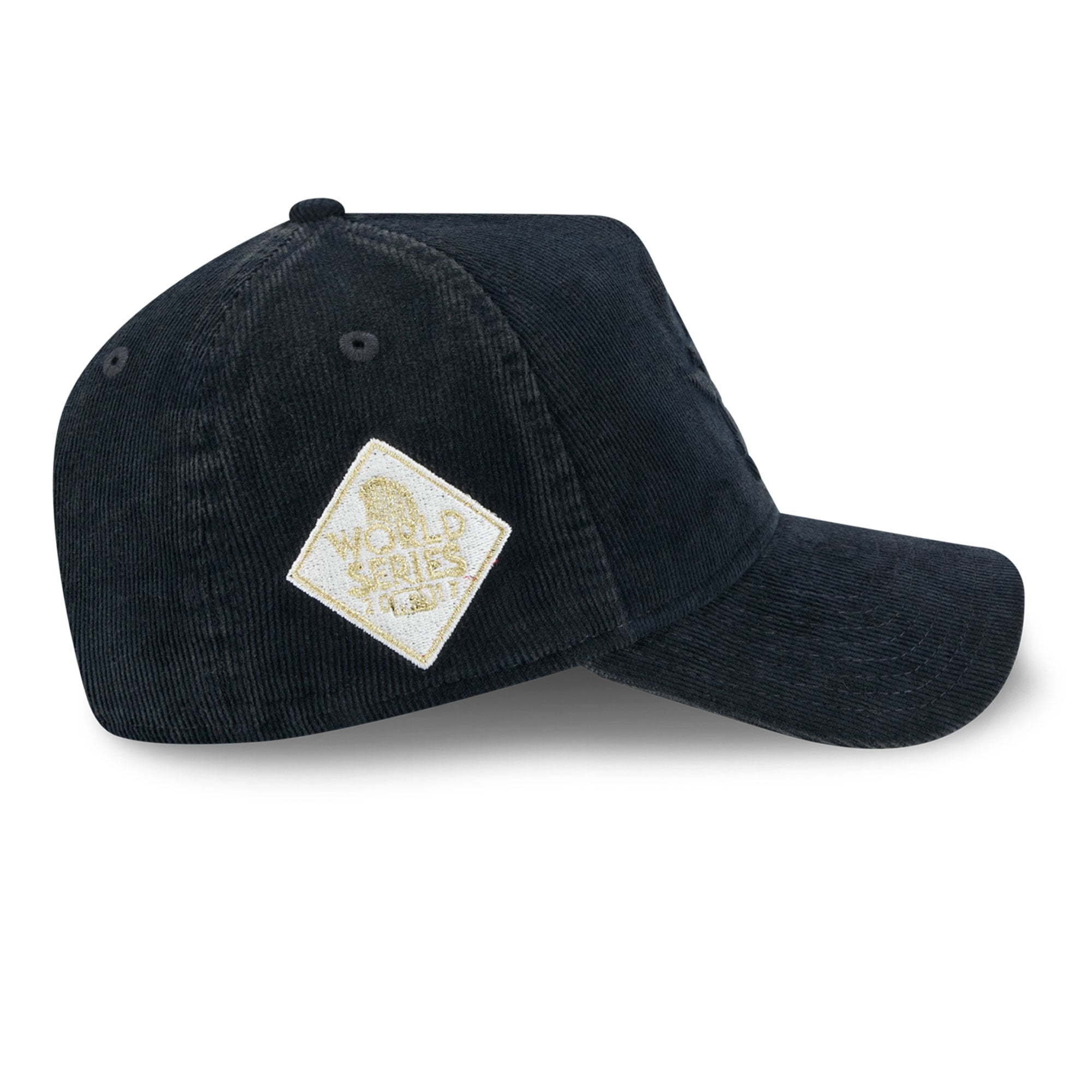 Casquette New Era 9FORTY pour homme, bleu marine, Houston Astros, Série mondiale 2017, patch latéral, velours côtelé ton sur ton.