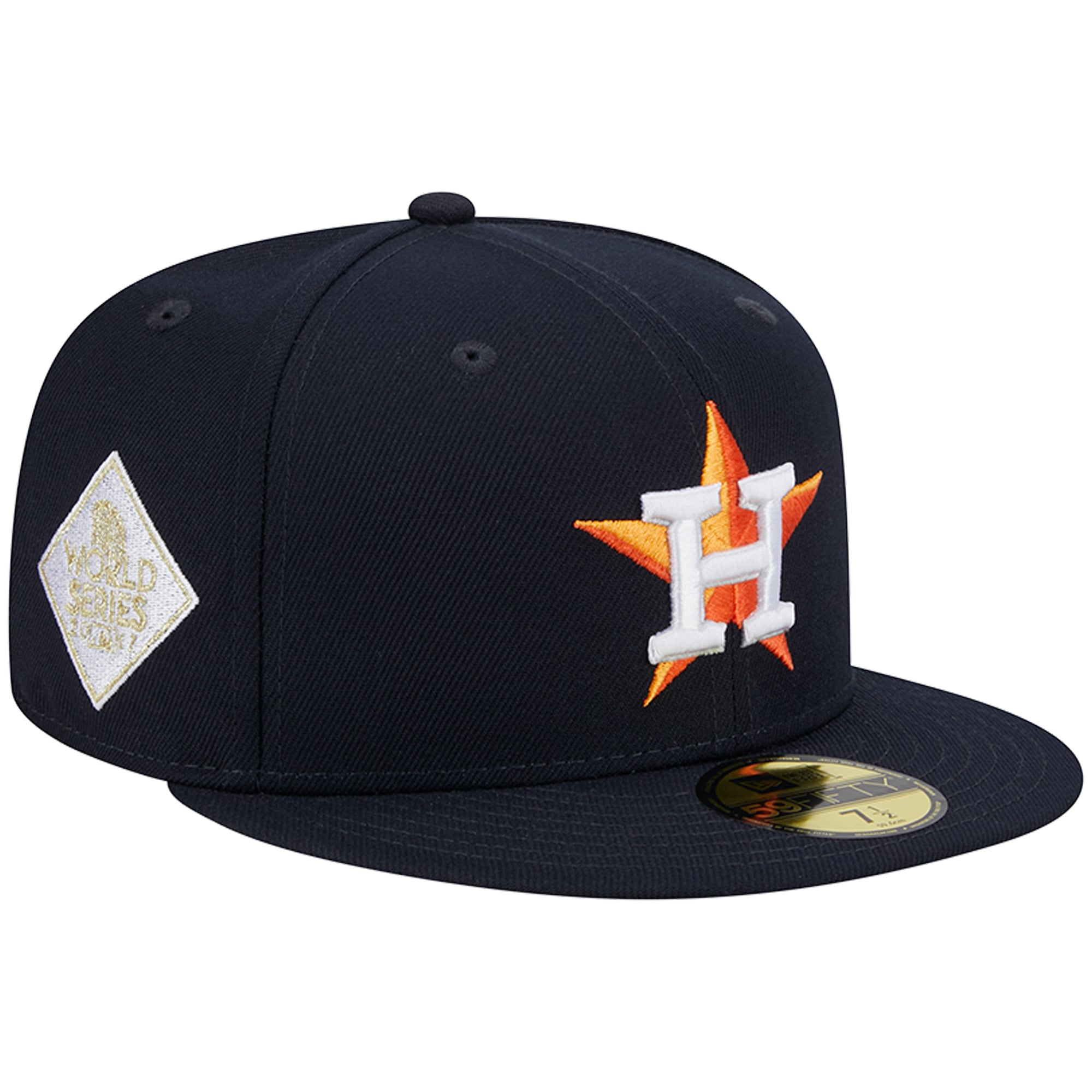 Casquette ajustée New Era 59FIFTY pour homme, bleu marine, Houston Astros, couleurs de l'équipe des World Series 2017