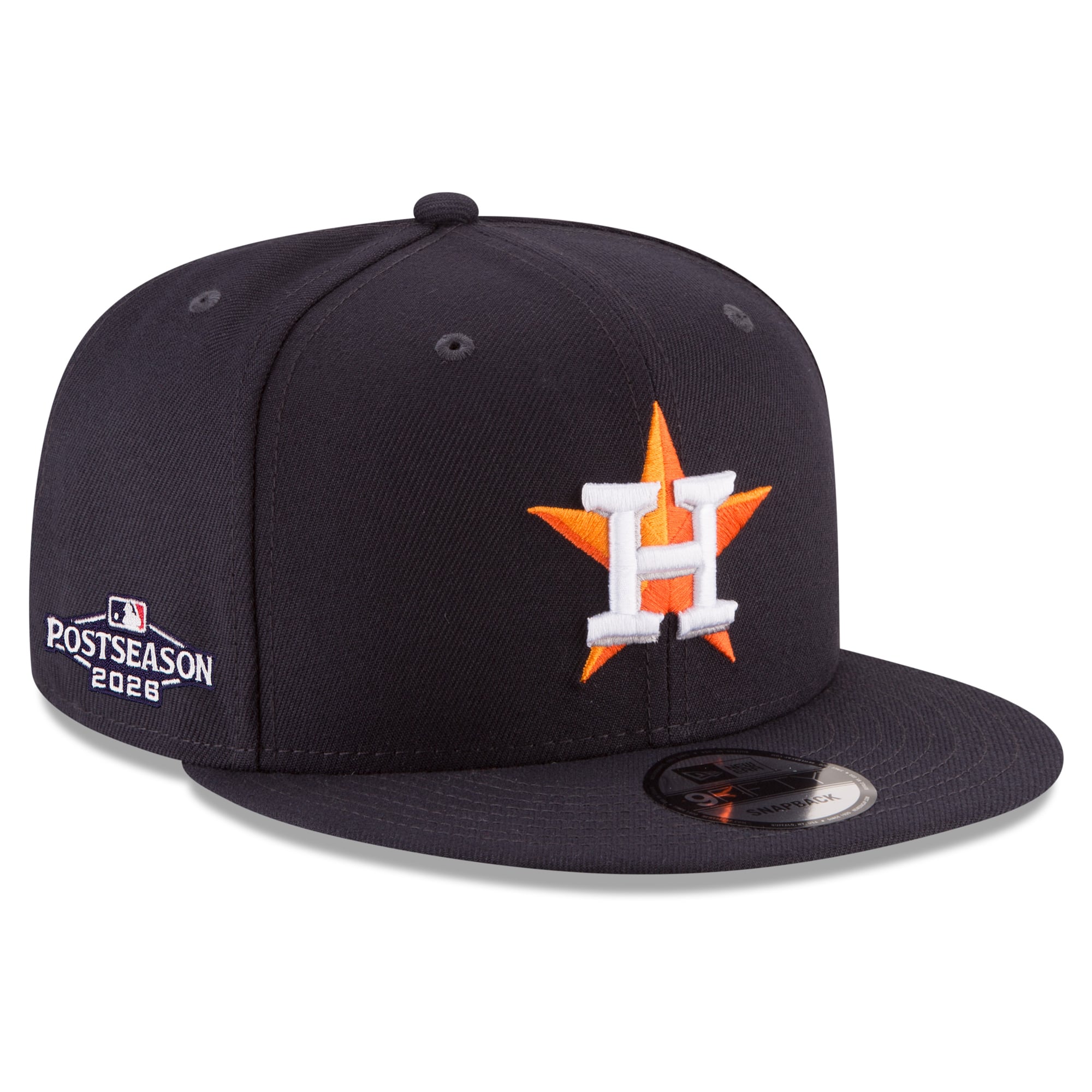 Casquette snapback New Era 9FIFTY pour homme, bleu marine, Houston Astros, écusson latéral des séries éliminatoires de la MLB 2026