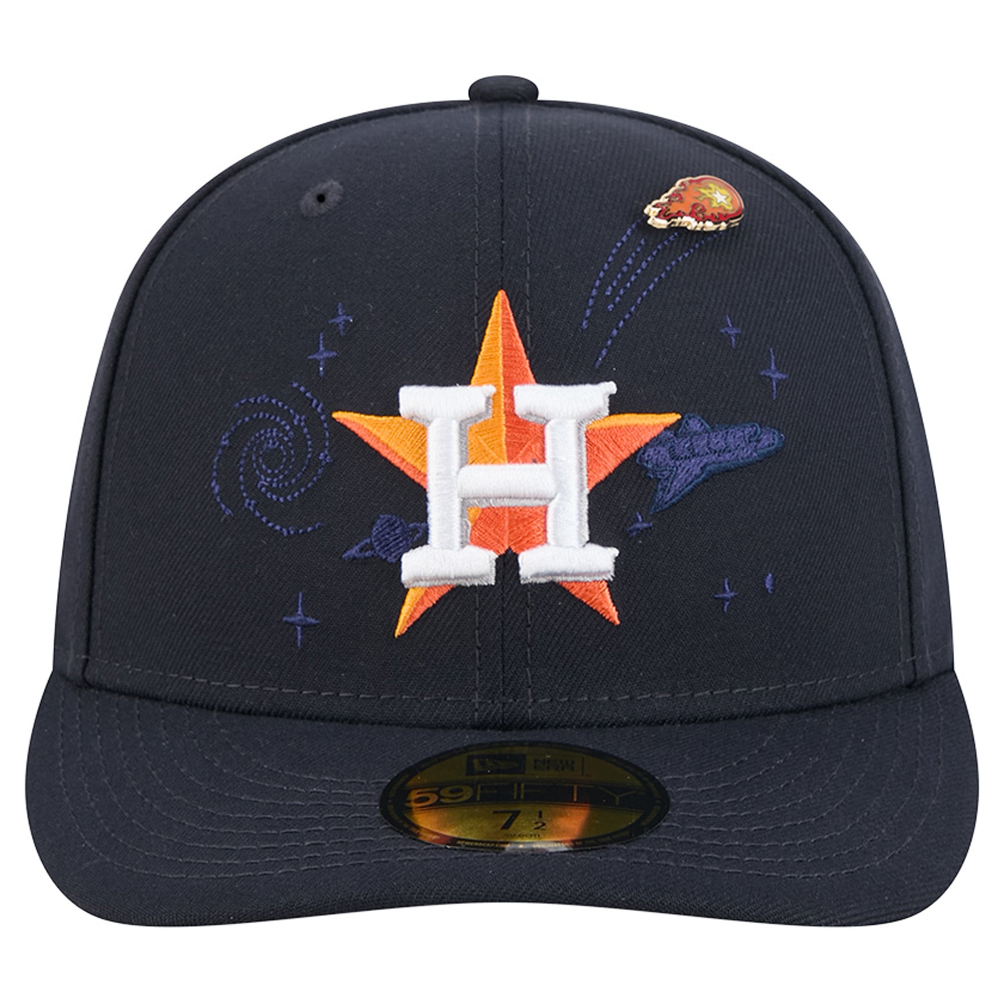 Pin ajustée New Era 59FIFTY pour homme, bleu marine, Houston Astros, avec pin's City Icon.