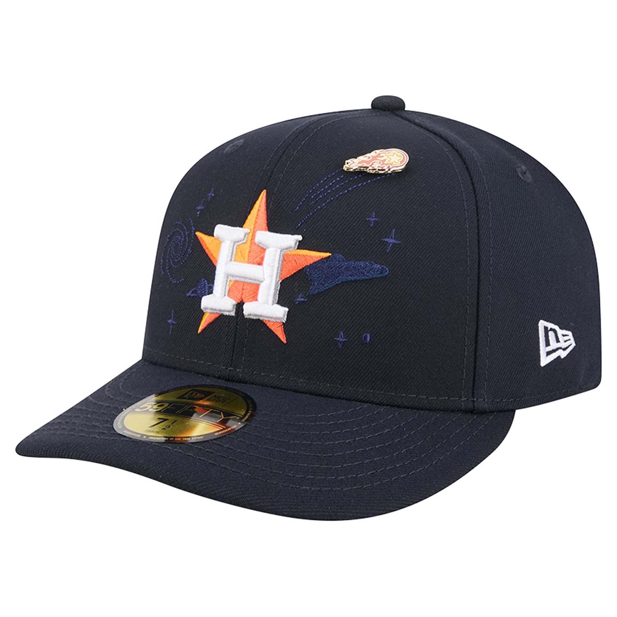 Pin ajustée New Era 59FIFTY pour homme, bleu marine, Houston Astros, avec pin's City Icon.