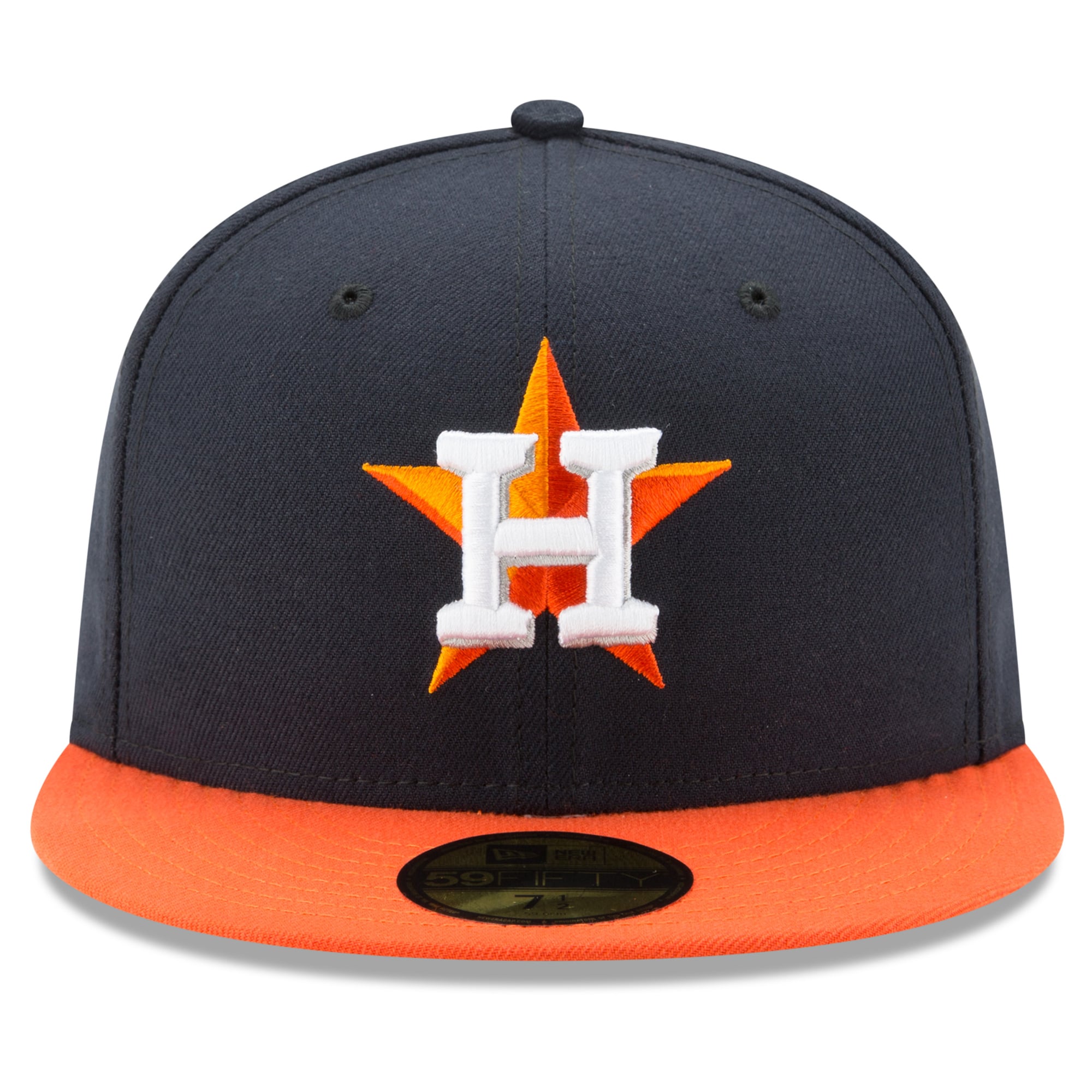 Casquette ajustée New Era 59FIFTY pour homme, bleu marine/orange, Houston Astros, écusson latéral des séries éliminatoires de la MLB 2026