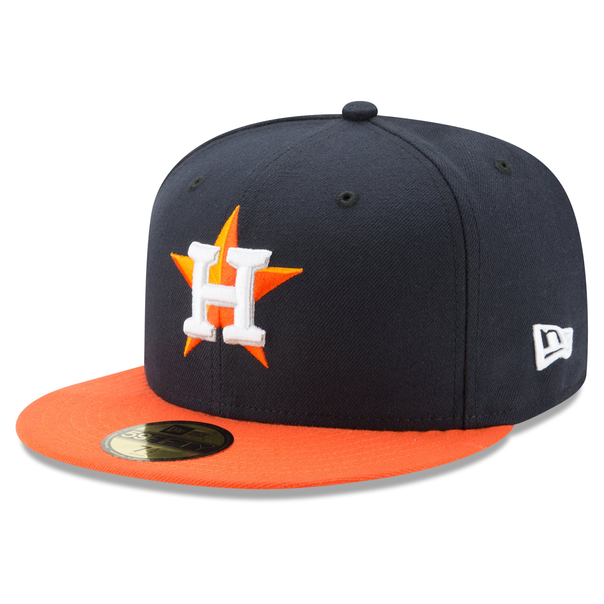 Casquette ajustée New Era 59FIFTY pour homme, bleu marine/orange, Houston Astros, écusson latéral des séries éliminatoires de la MLB 2026