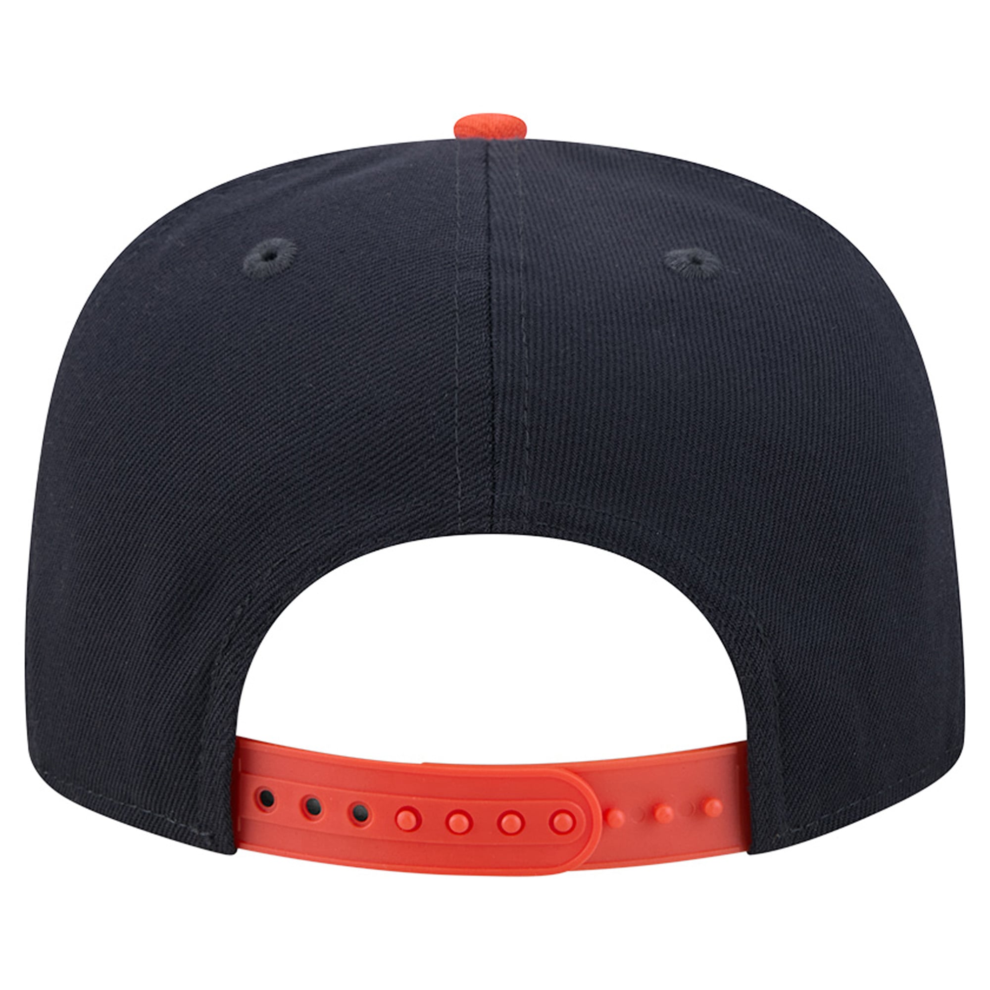 Casquette snapback New Era 9FIFTY pour homme, bleu marine/orange, Houston Astros, en chenille dégradée, style A-Frame.