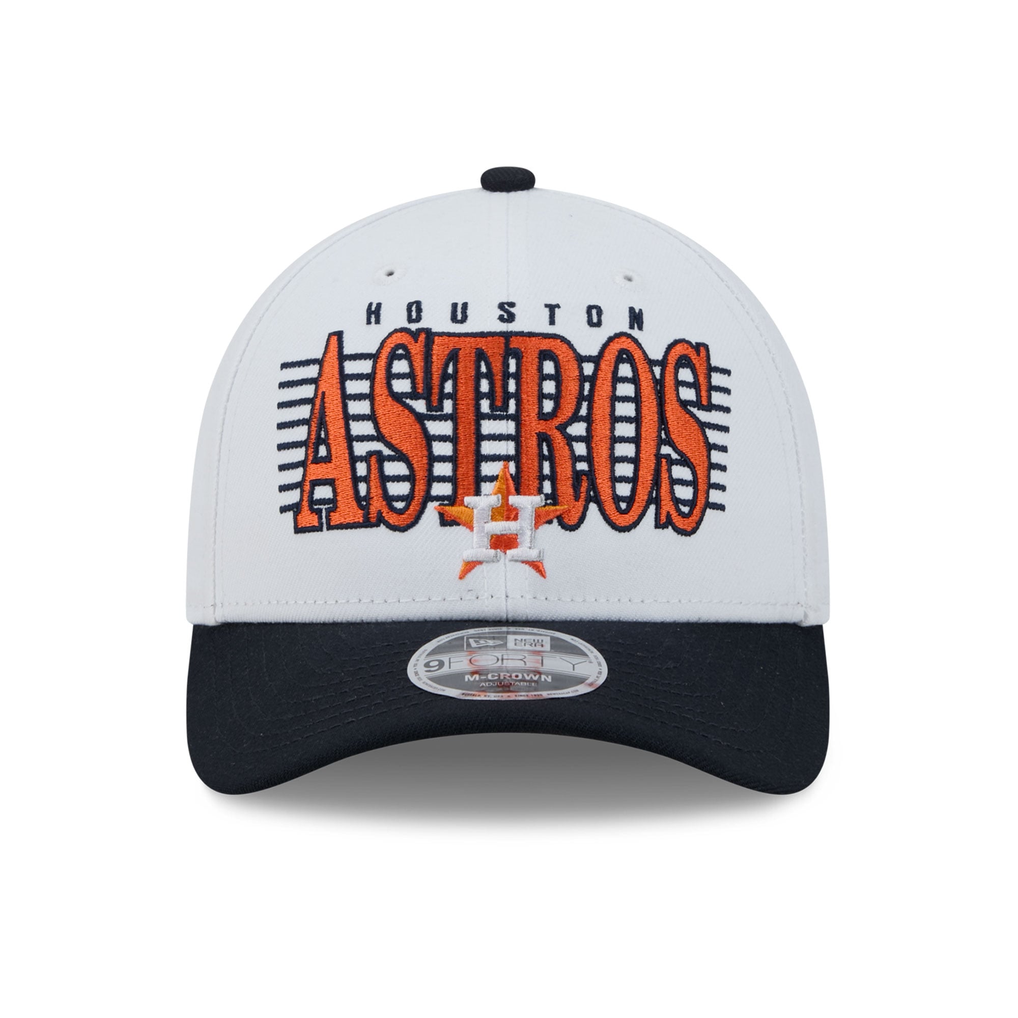 Casquette ajustable New Era blanche et marine Houston Astros Loyal 9FORTY M-Crown pour homme