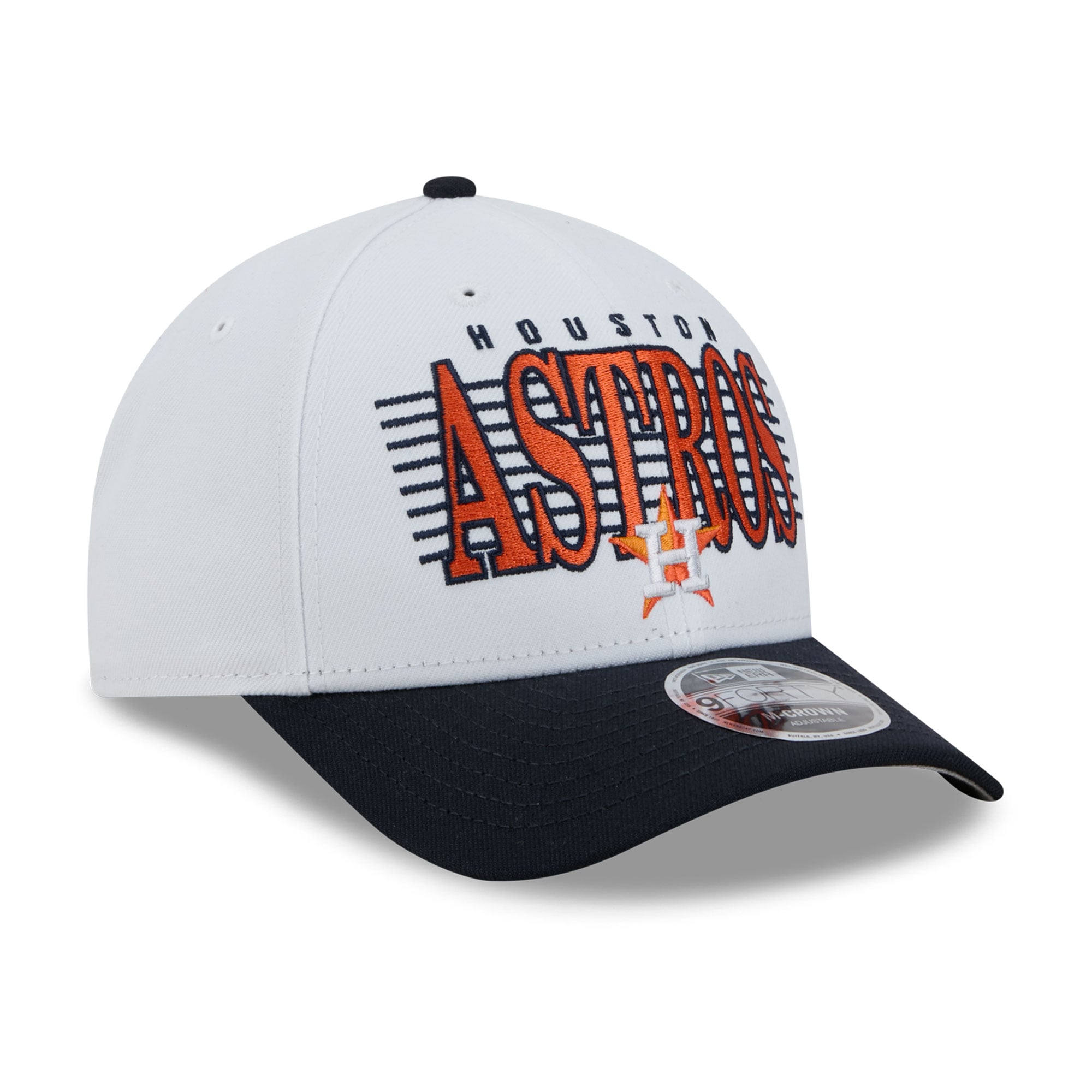 Casquette ajustable New Era blanche et marine Houston Astros Loyal 9FORTY M-Crown pour homme