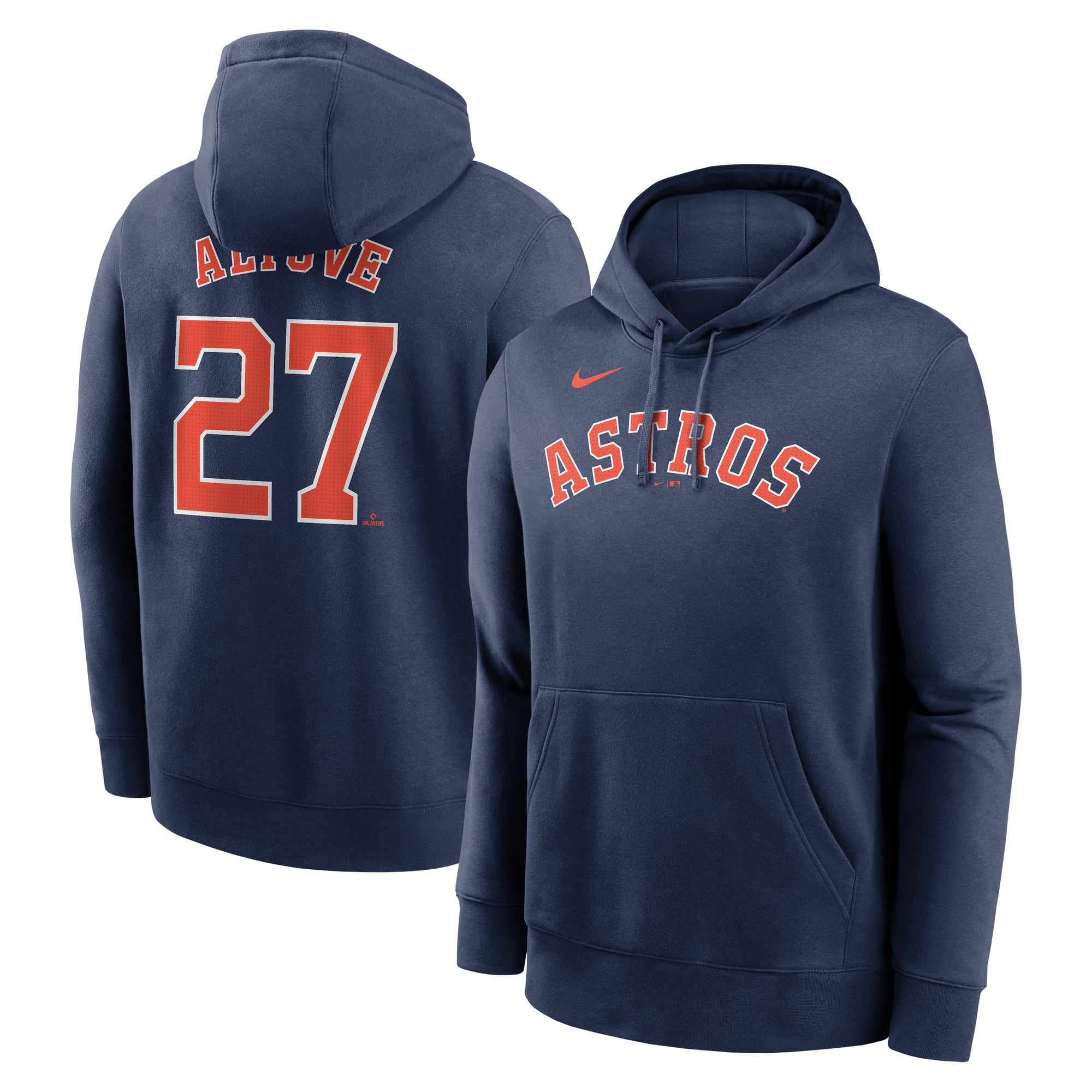 Men's Nike Jose Altuve Navy Houston Astros Player Name & Number Club Pullover Hoodie