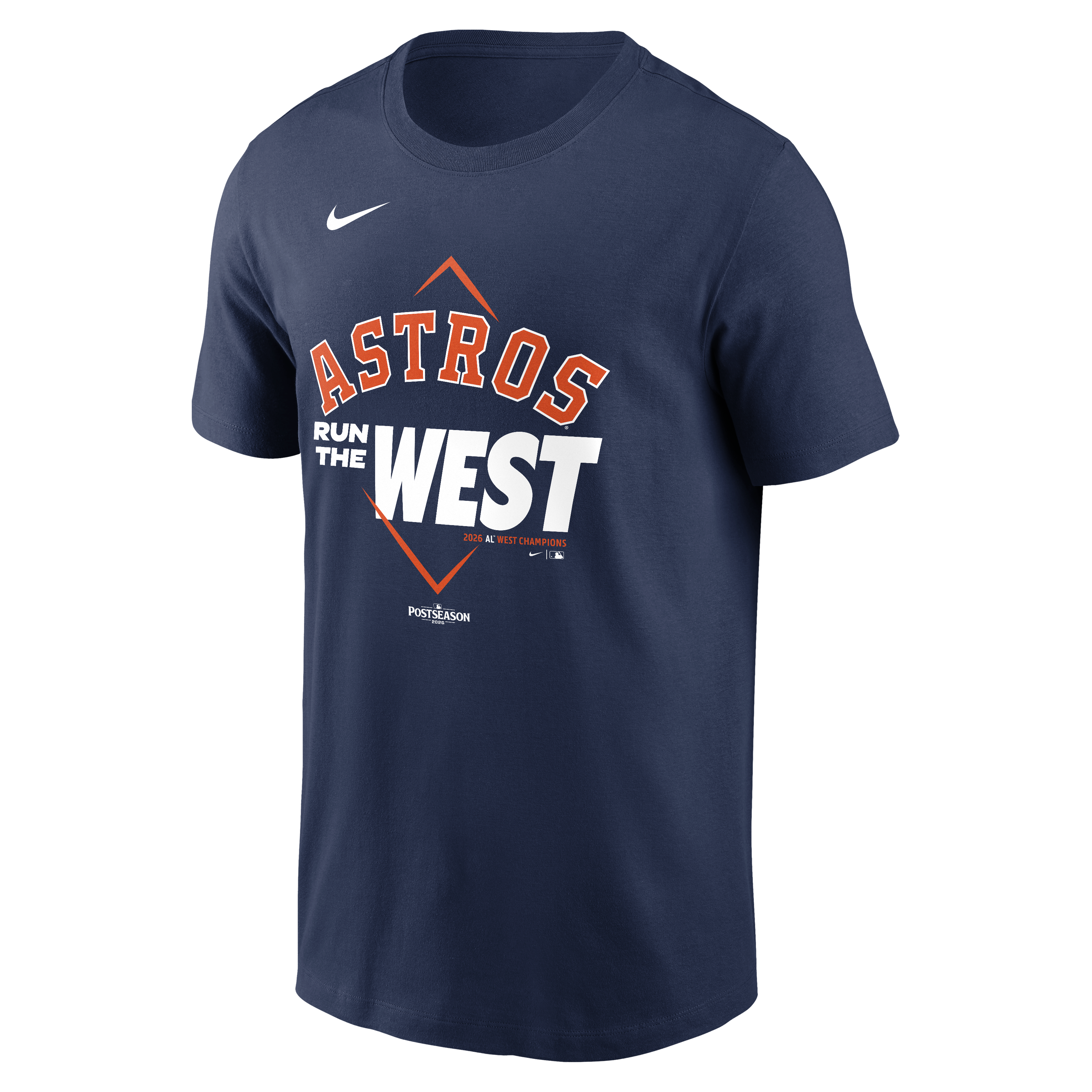 T-shirt Nike bleu marine pour homme, Houston Astros, champions de la division Ouest Ligue américaine 2026