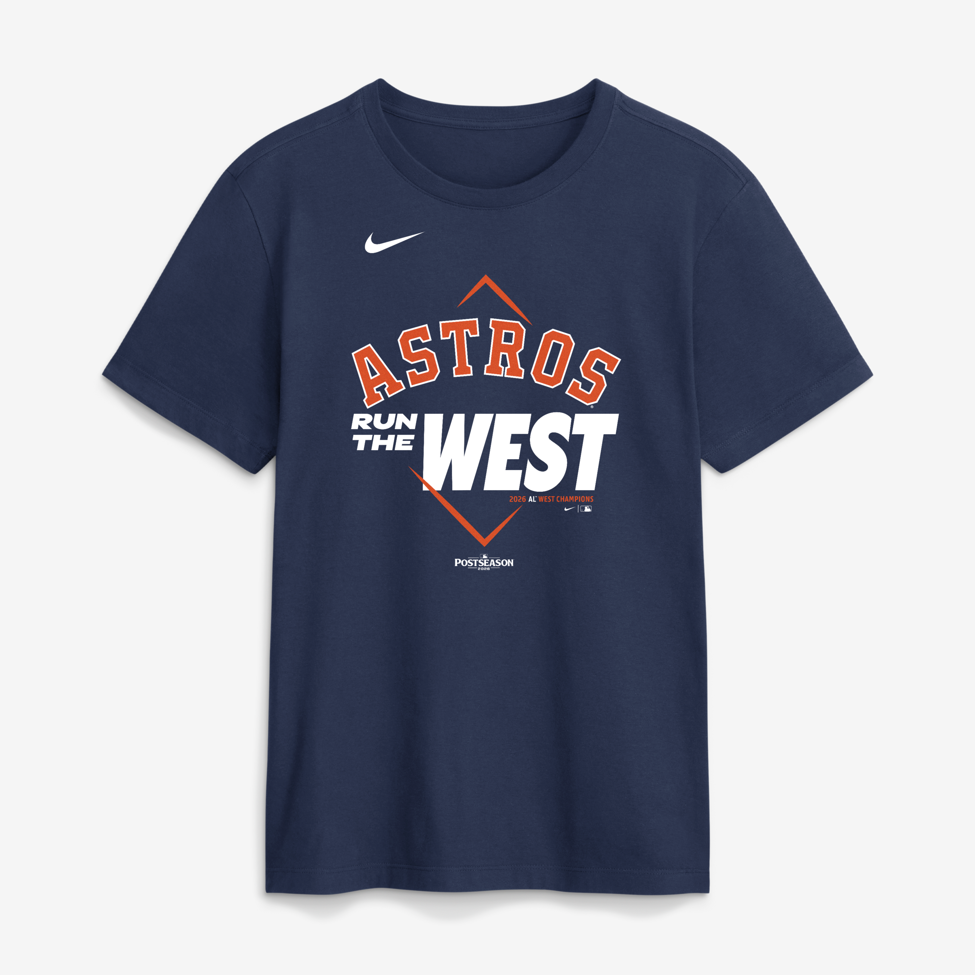 T-shirt Nike bleu marine pour homme, Houston Astros, champions de la division Ouest Ligue américaine 2026