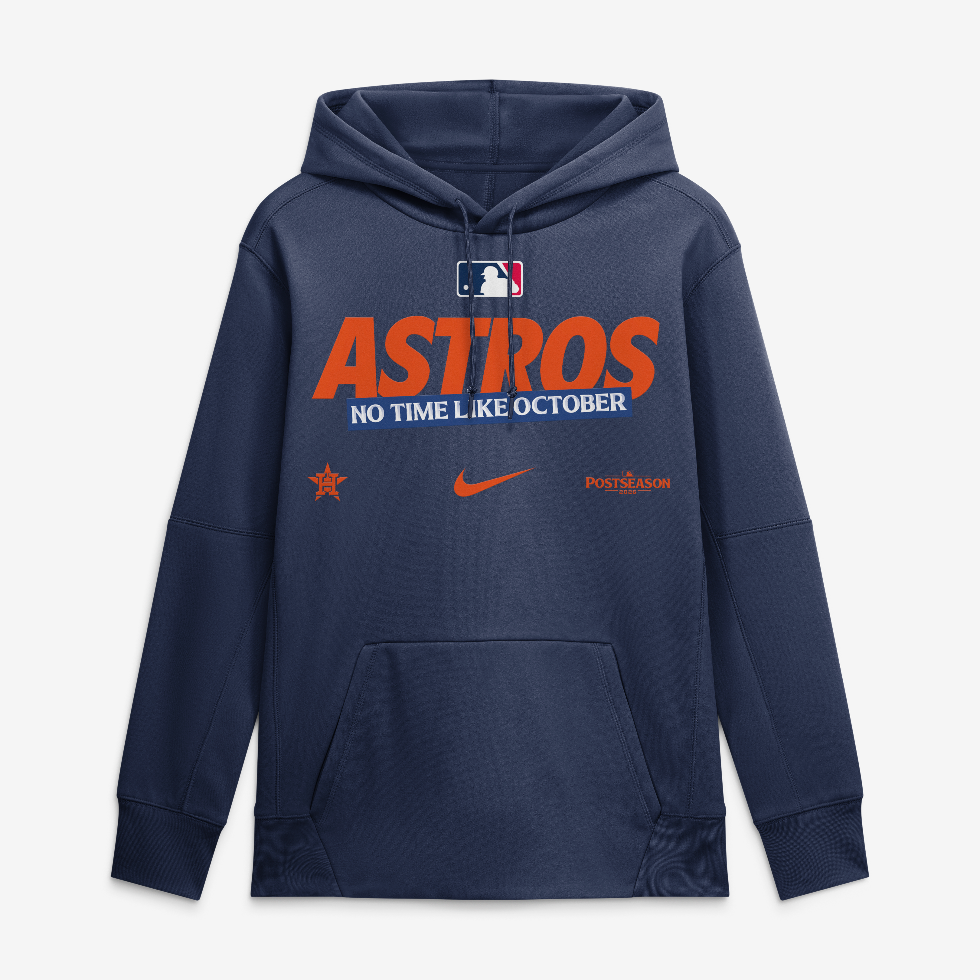 Sweat à capuche Therma Fleece bleu marine Nike Houston Astros Collection Authentique 2026 MLB Postseason pour homme