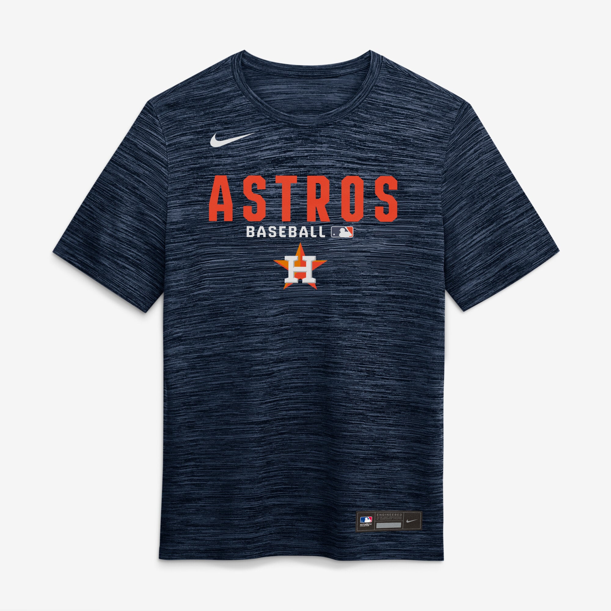 T-shirt Nike Velocity Dri-FIT Authentic Collection pour homme, orange, Houston Astros