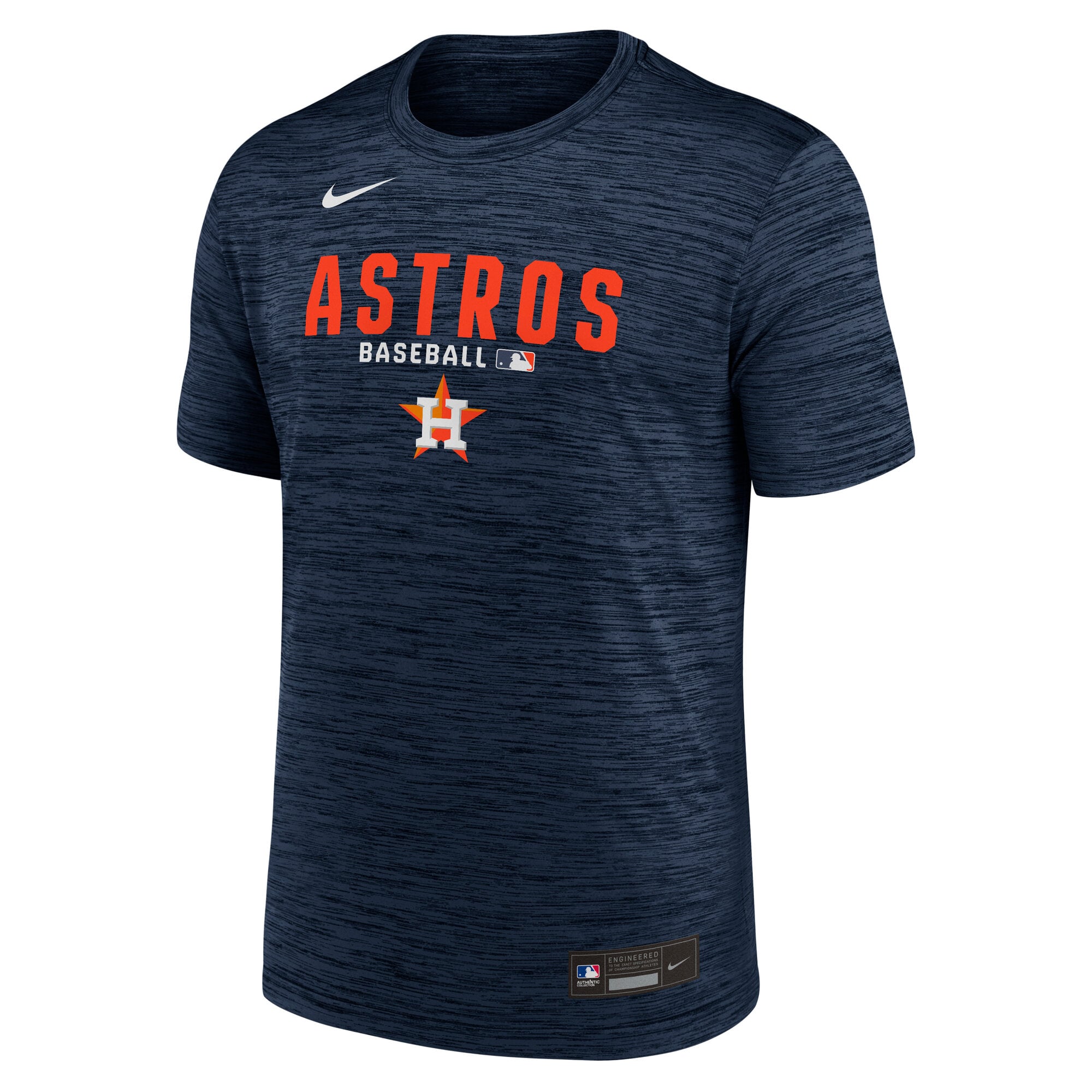 T-shirt Nike Velocity Dri-FIT Authentic Collection pour homme, orange, Houston Astros