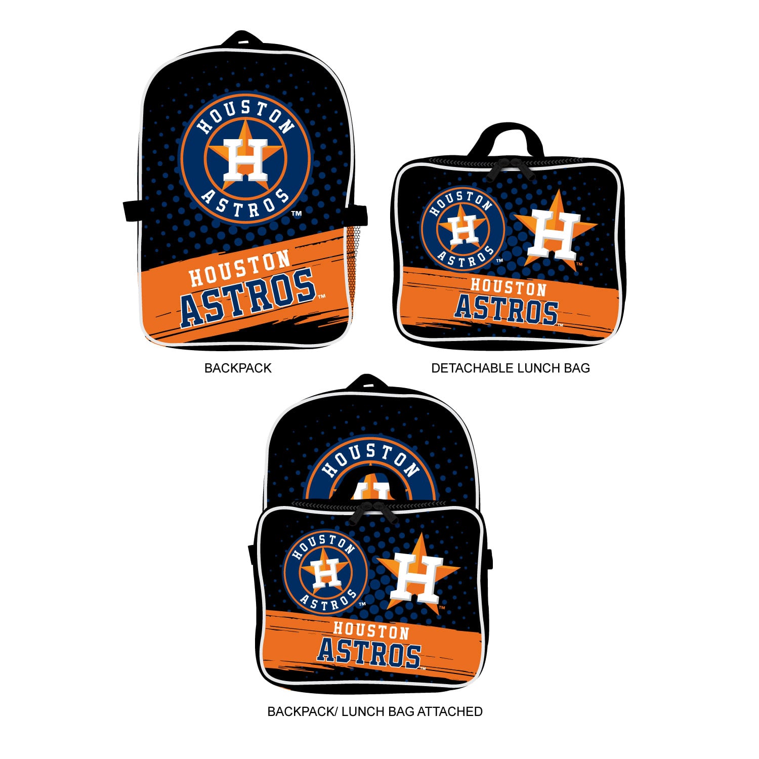 Ensemble sac à dos et boîte à lunch MOJO Houston Astros (2 pièces)