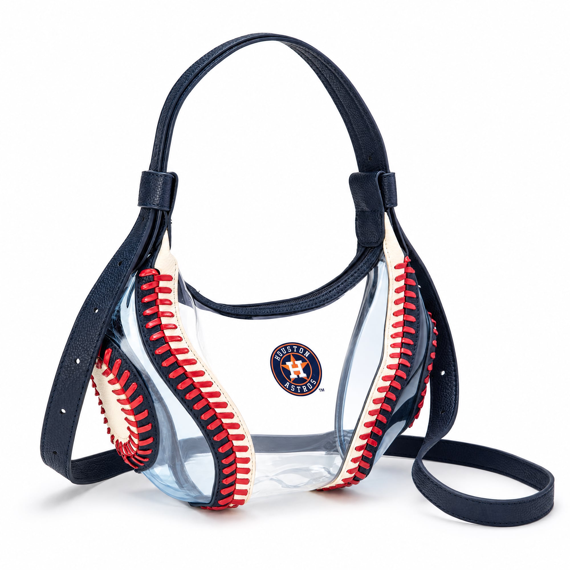 Montana West Houston Astros Clear Slouchy Shoulder Bag