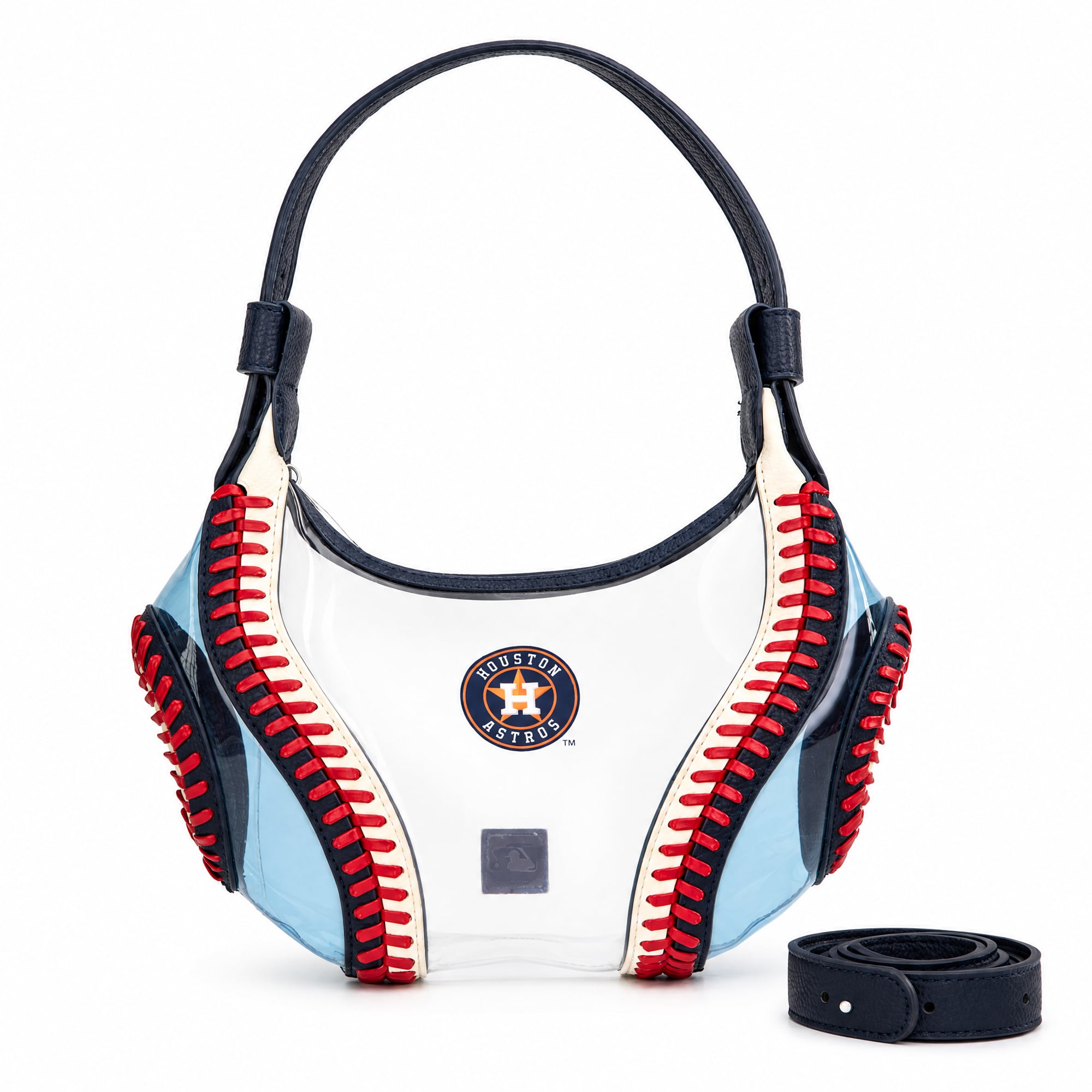 Montana West Houston Astros Clear Slouchy Shoulder Bag