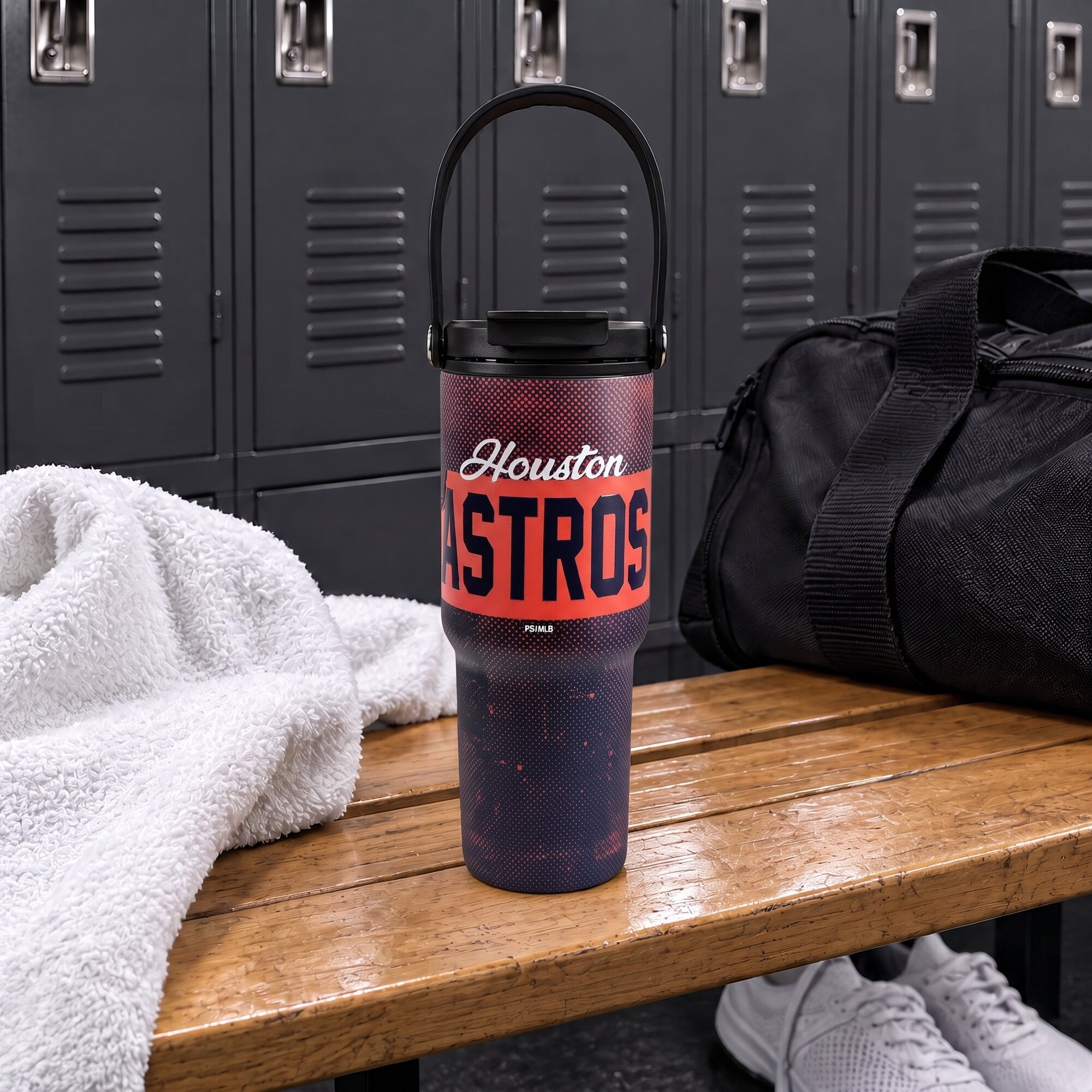 Pegasus Houston Astros 24oz. Speckled Gradient Stainless Steel Dual Top Water Bottle