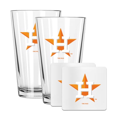 Houston Astros The Memory Company 16oz. Pint Glass and Coaster Set