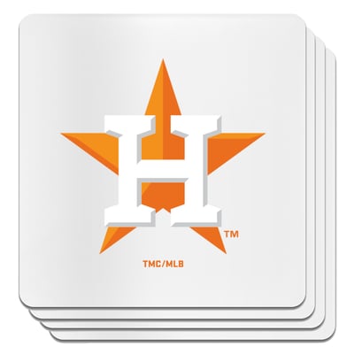 Houston Astros The Memory Company Square Ceramic Coaster Set