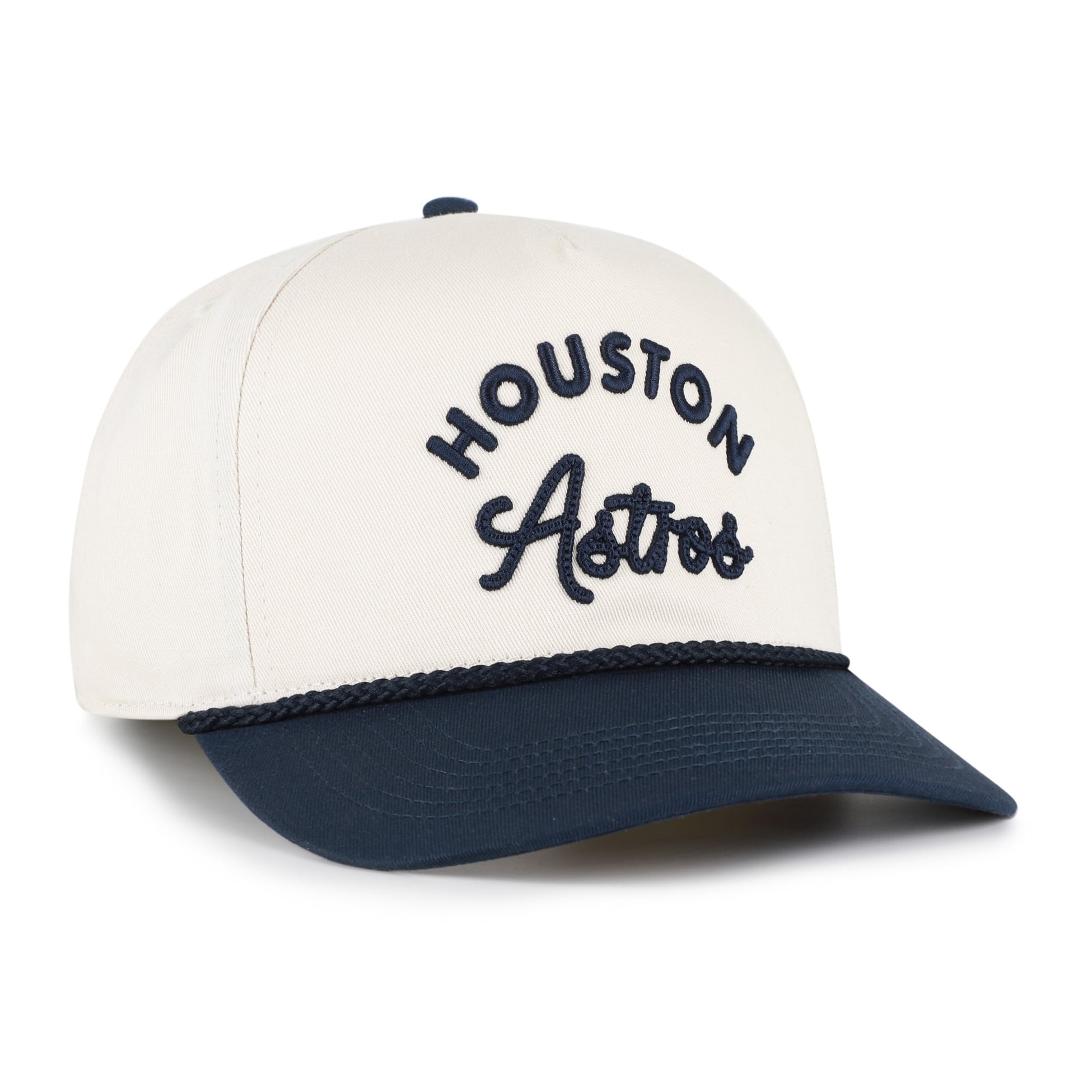 Unisex '47 Natural/Navy Houston Astros Rope Script Hitch Adjustable Hat
