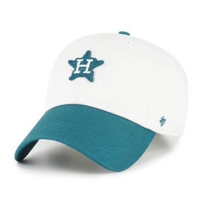Houston Astros '47 Unisex Contemporary Tonal Clean Up Adjustable Hat - White/Teal