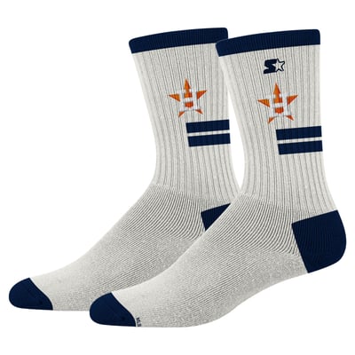  Houston Astros PRO Compression Unisex Premiere Cushioned Crew Socks - Cream