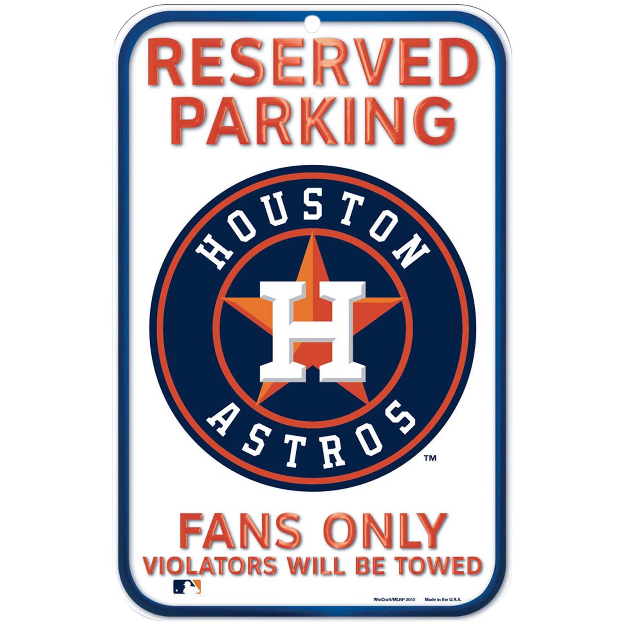 Panneau en plastique WinCraft Houston Astros 11 x 17 pouces
