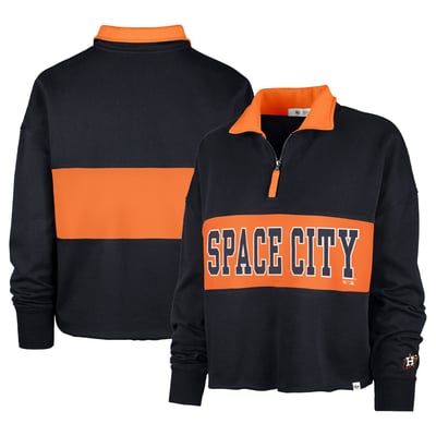 Houston Astros '47 Women's City Connect Bae Remi Quarter-Zip Jacket - Navy
