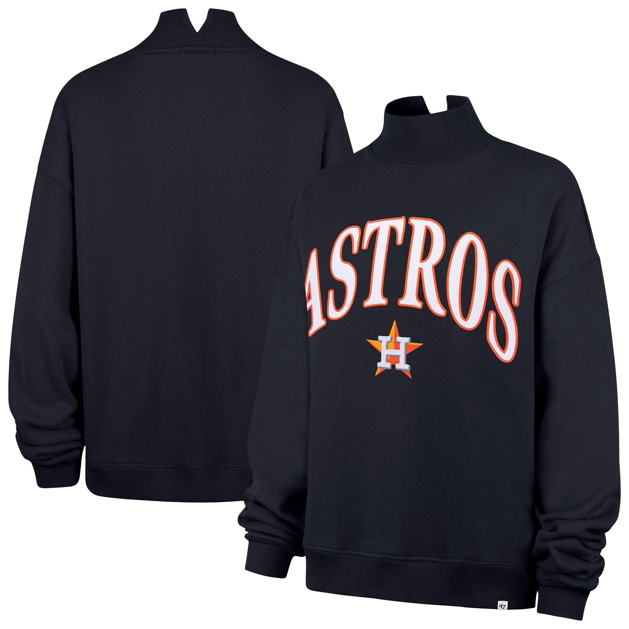 Sweat-shirt oversize à col montant Vantage des Houston Astros, bleu marine, modèle 47, pour femme