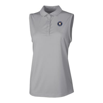 Houston Astros Columbia Women's  Ace Flair Sleeveless Tank Polo - Gray