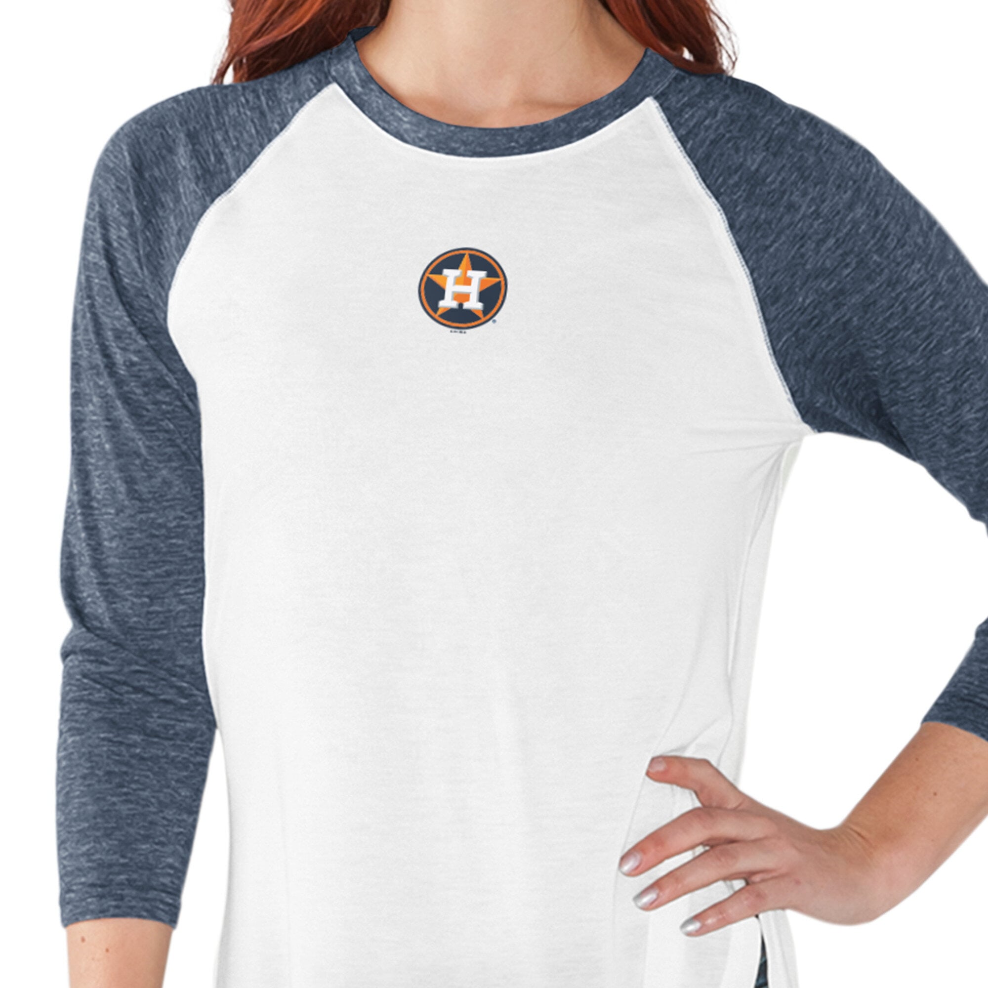 Women's G-III 4Her by Carl Banks  White Houston Astros All Star 3/4-Sleeve Raglan T-Shirt